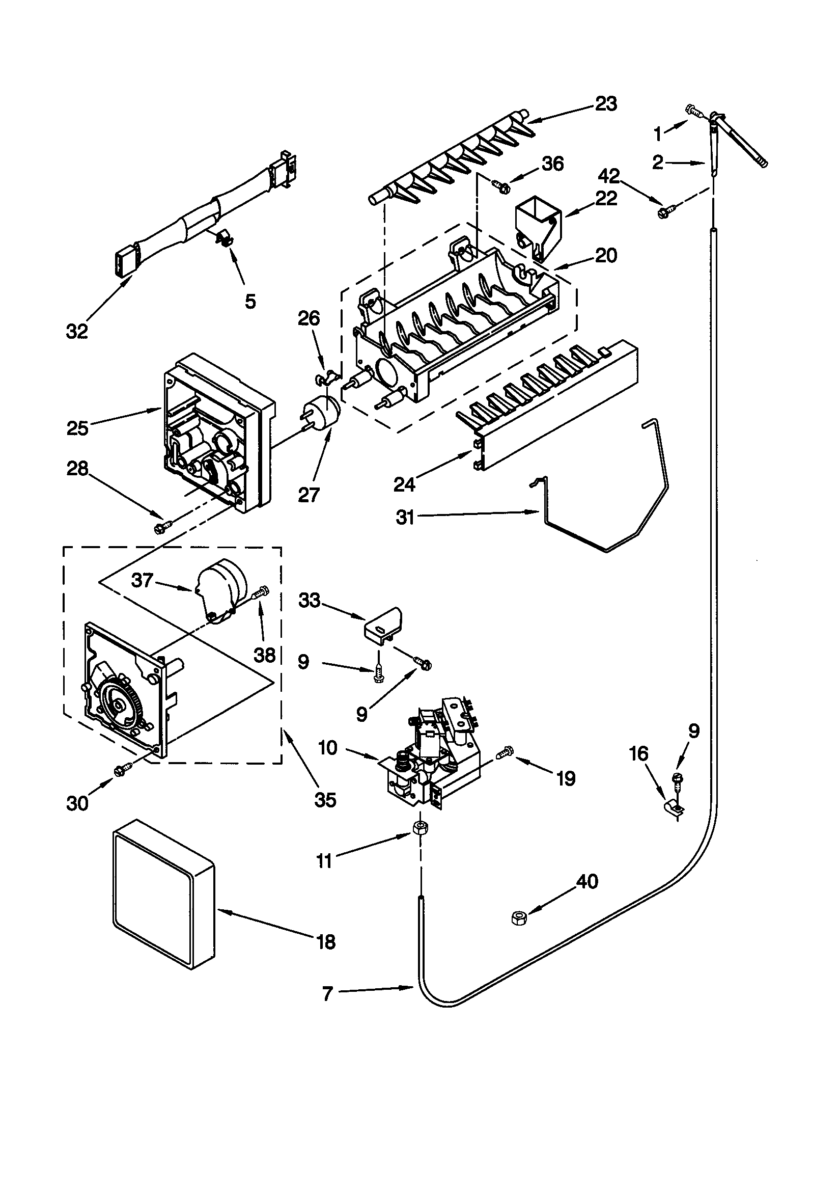 Kenmore 10659237990 icemaker diagram