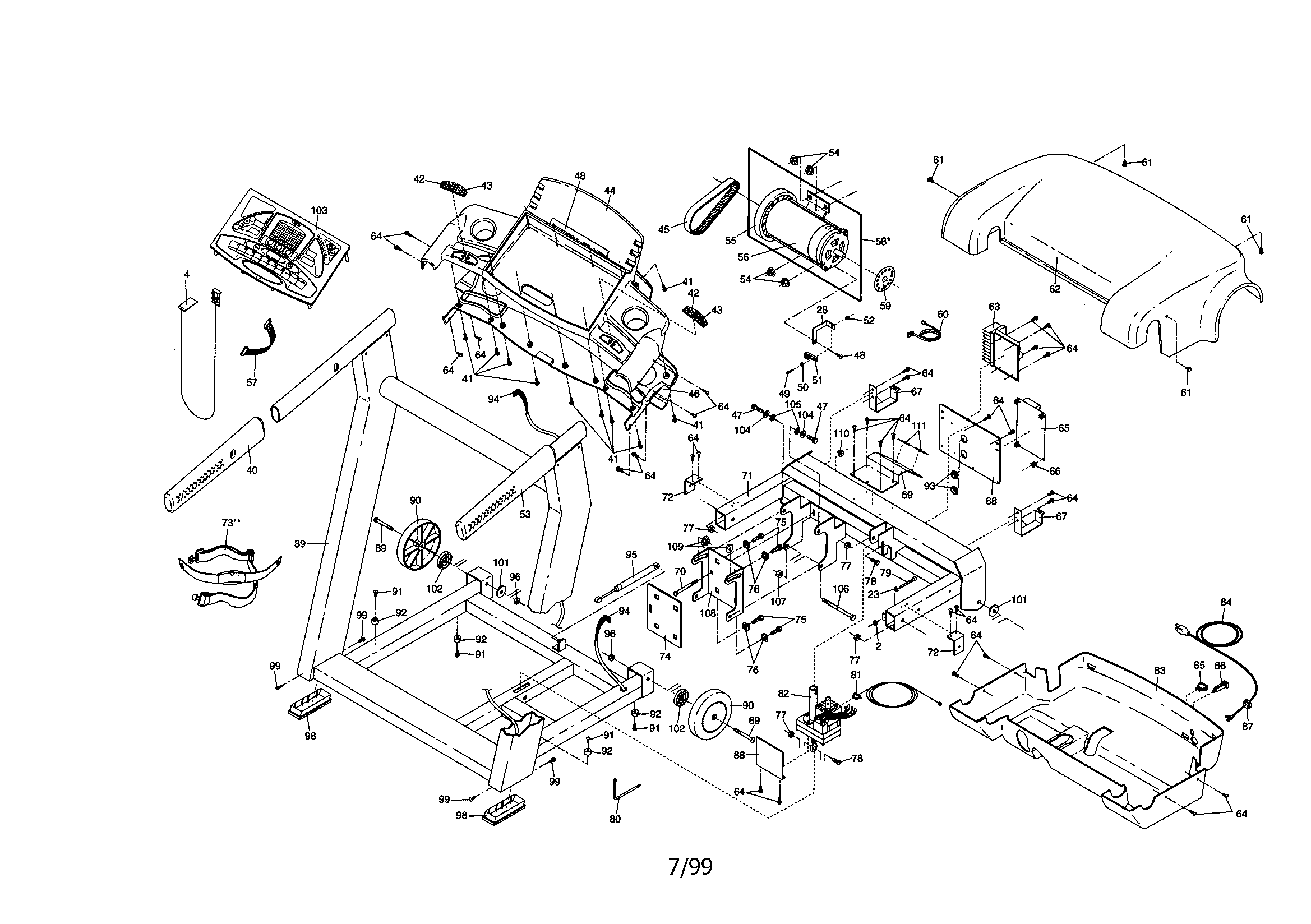 Reebok RBTL13981 console diagram
