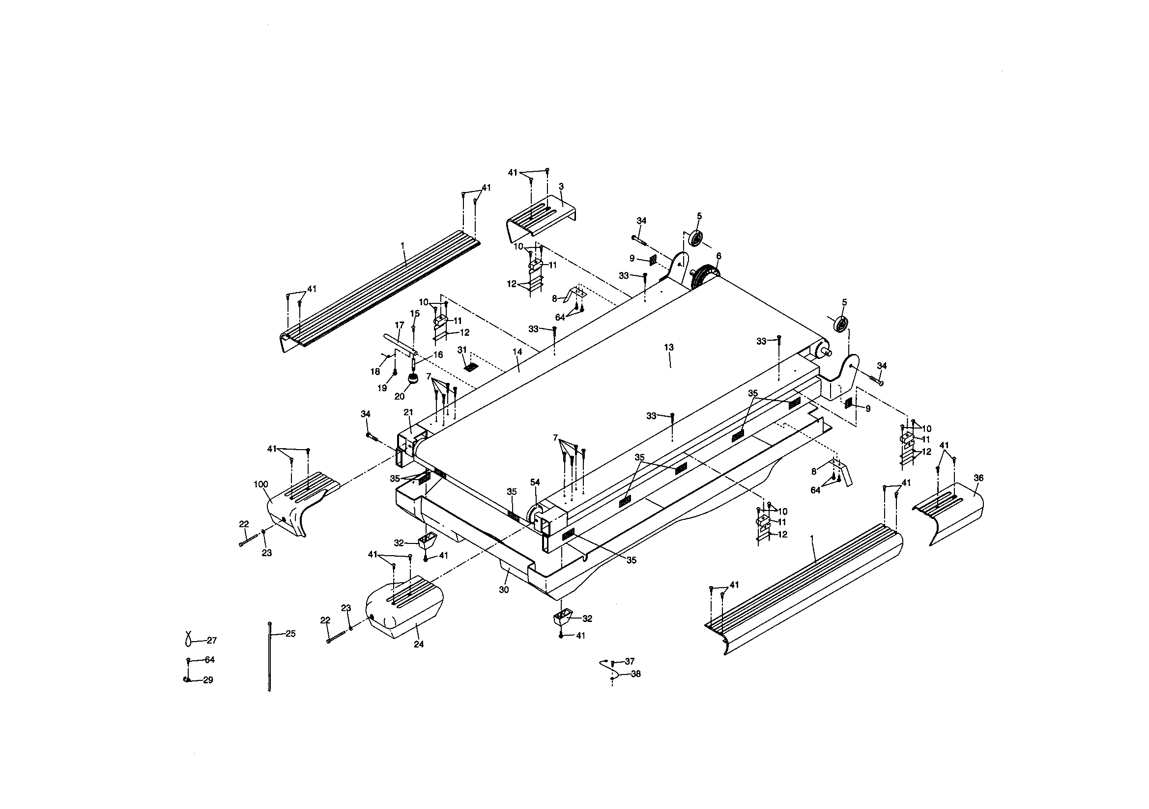 Reebok RBTL11982 walking board diagram