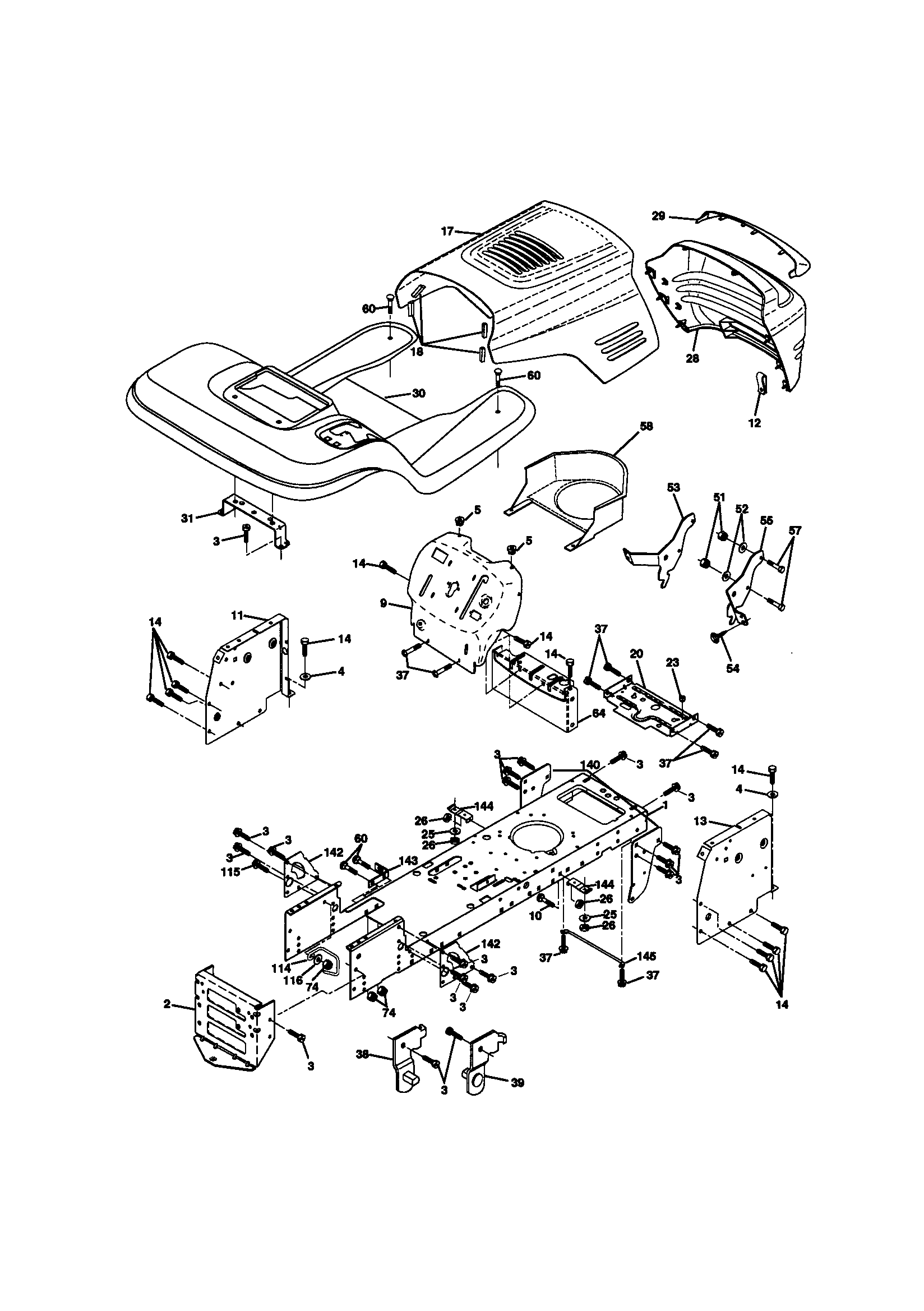 Craftsman 917270891 chassis and enclosures diagram