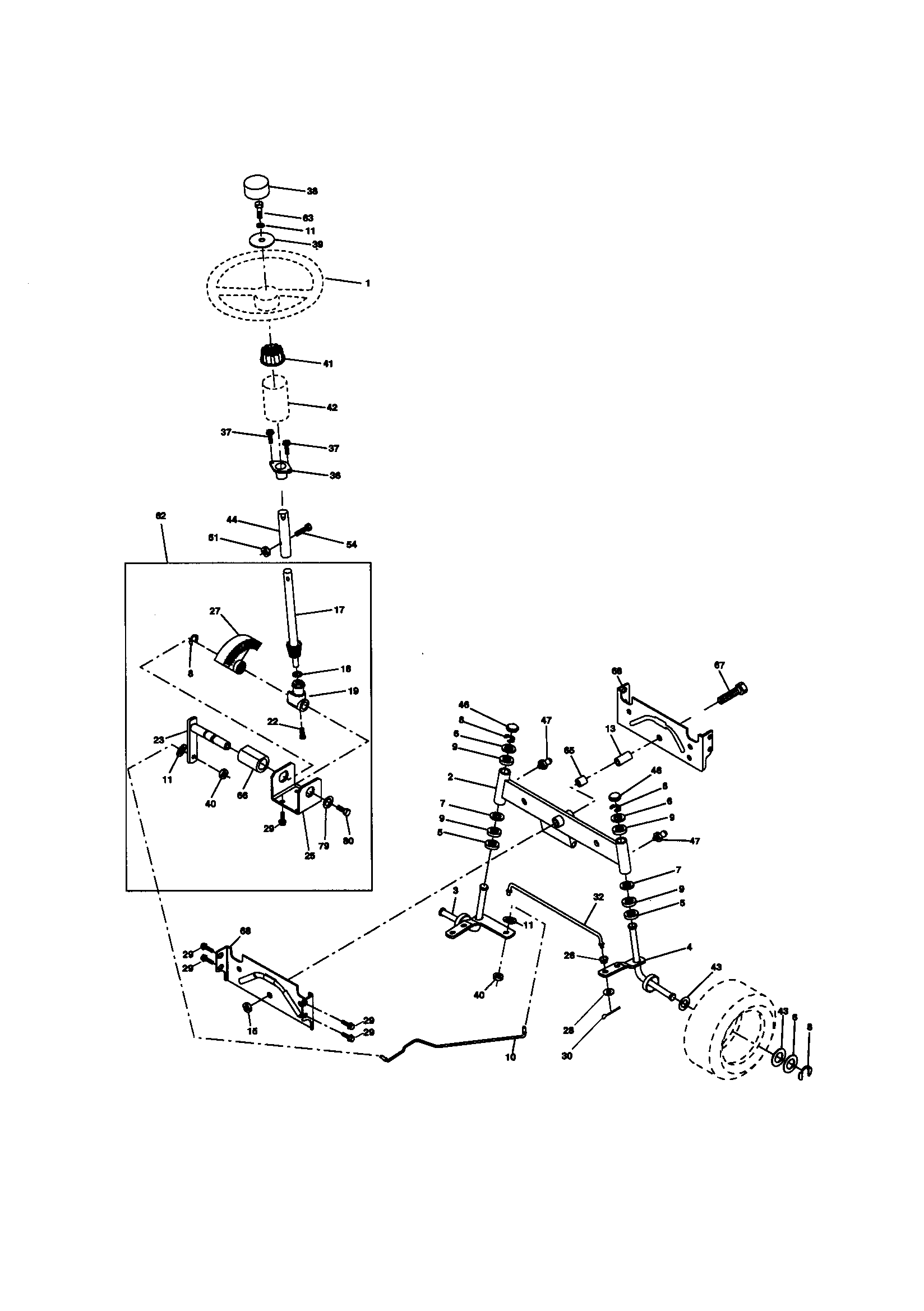 Craftsman 917270891 steering diagram