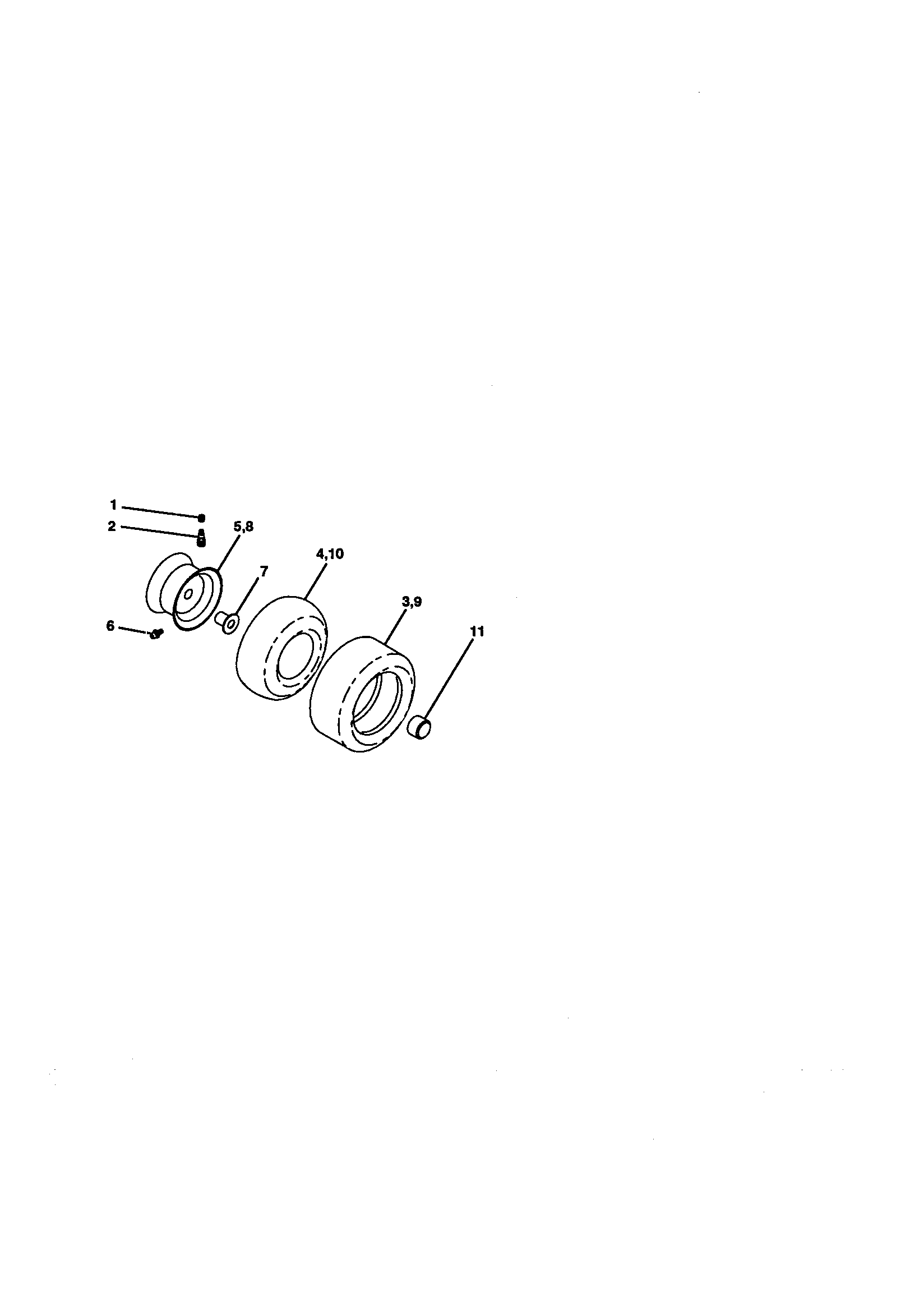 Craftsman 917270891 wheels and tires diagram