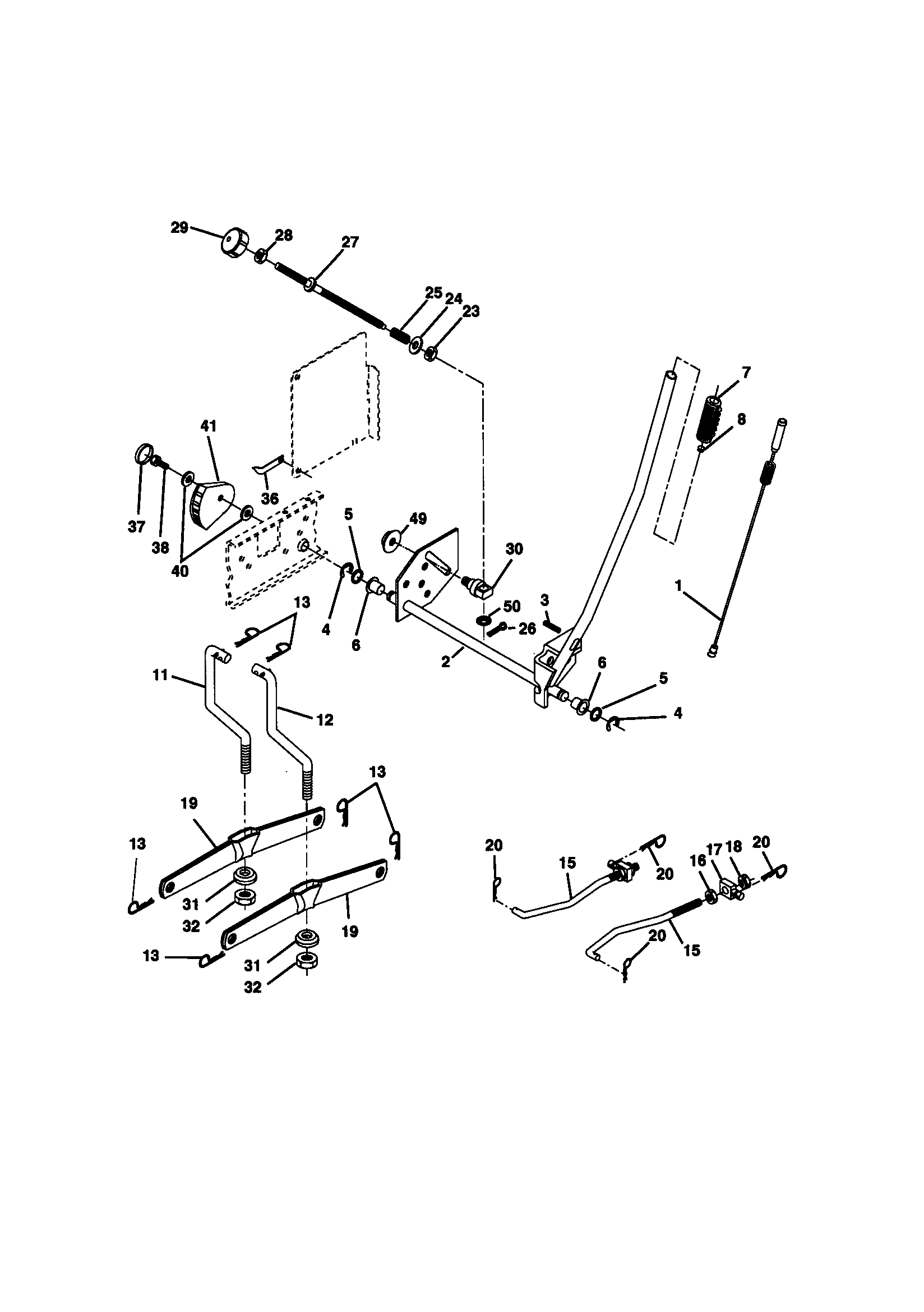 Craftsman 917270891 lift assembly diagram