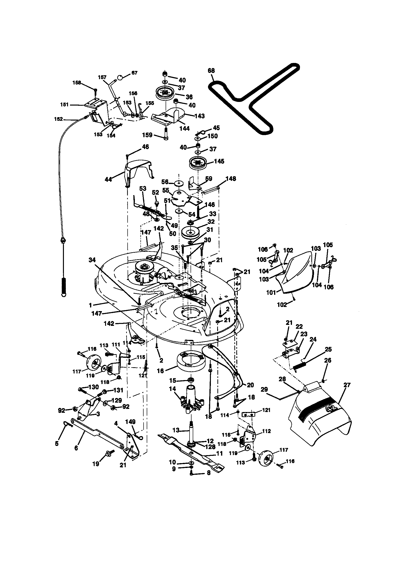 Craftsman 917270891 mower deck diagram