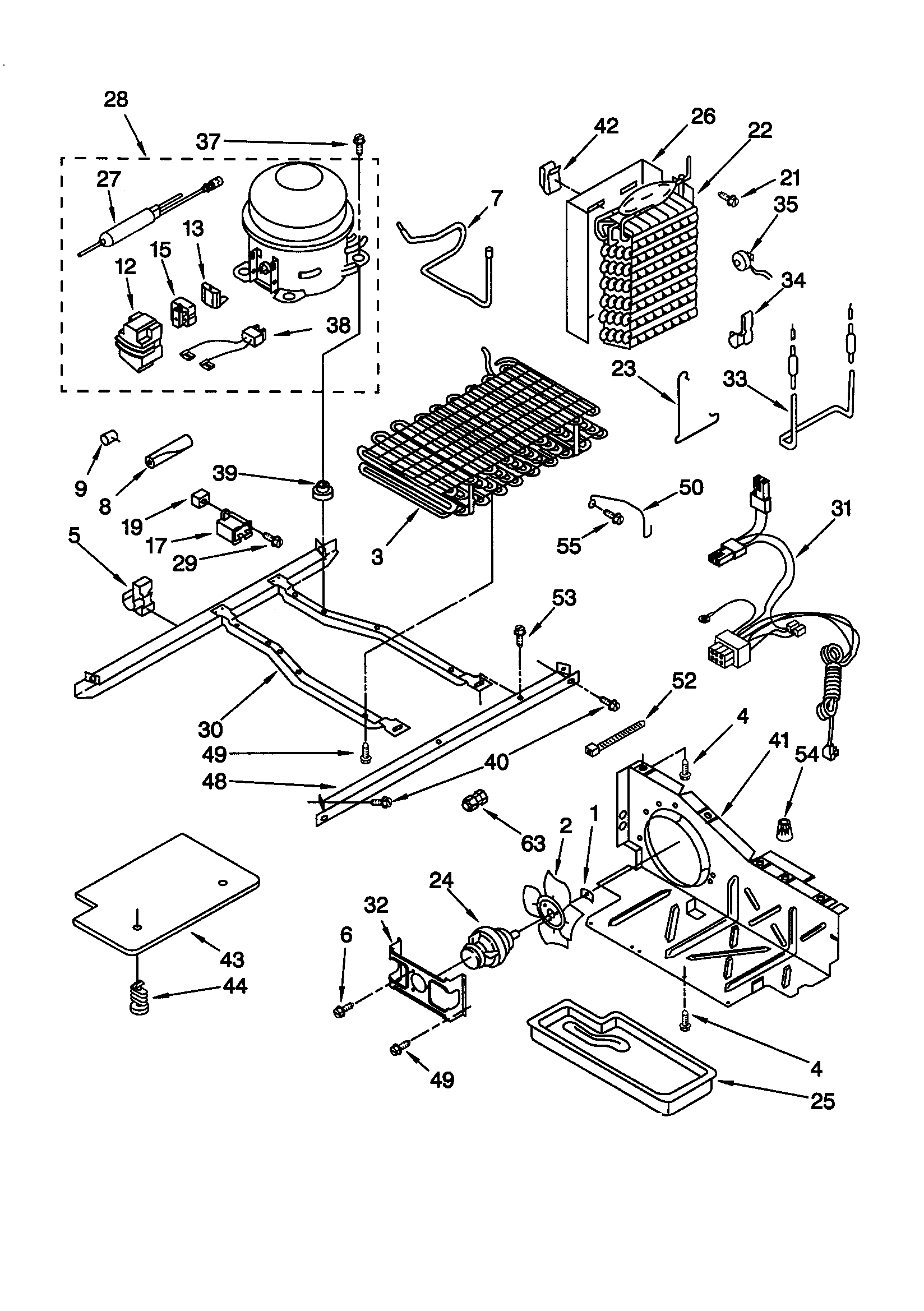 KitchenAid KSRS27FGBL02 unit diagram