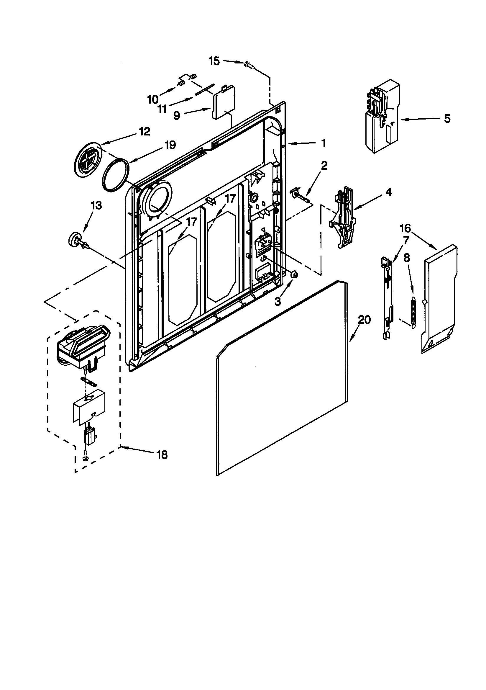 Kenmore 66515951792 inner door diagram