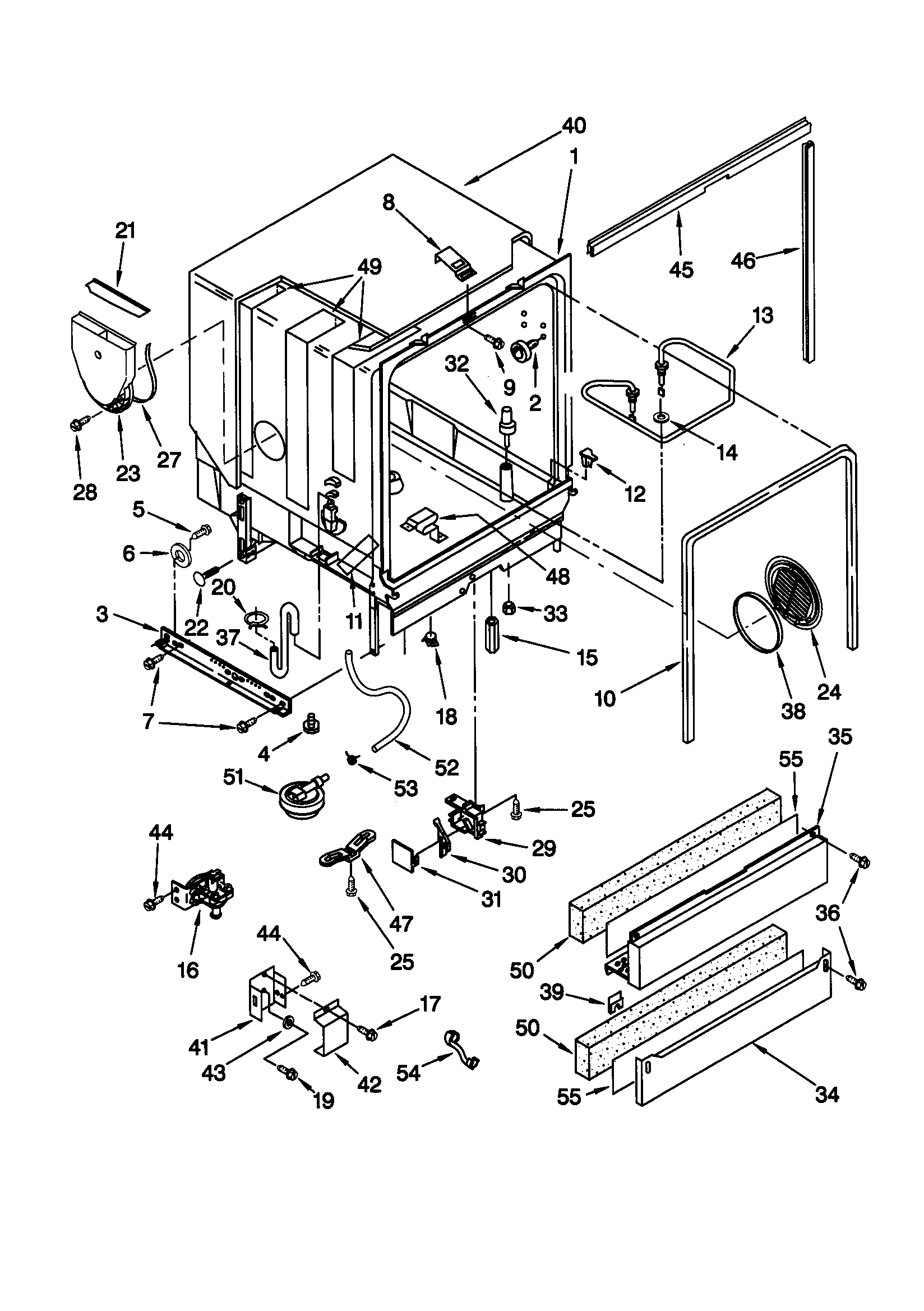 Kenmore 66515951792 tub assembly diagram