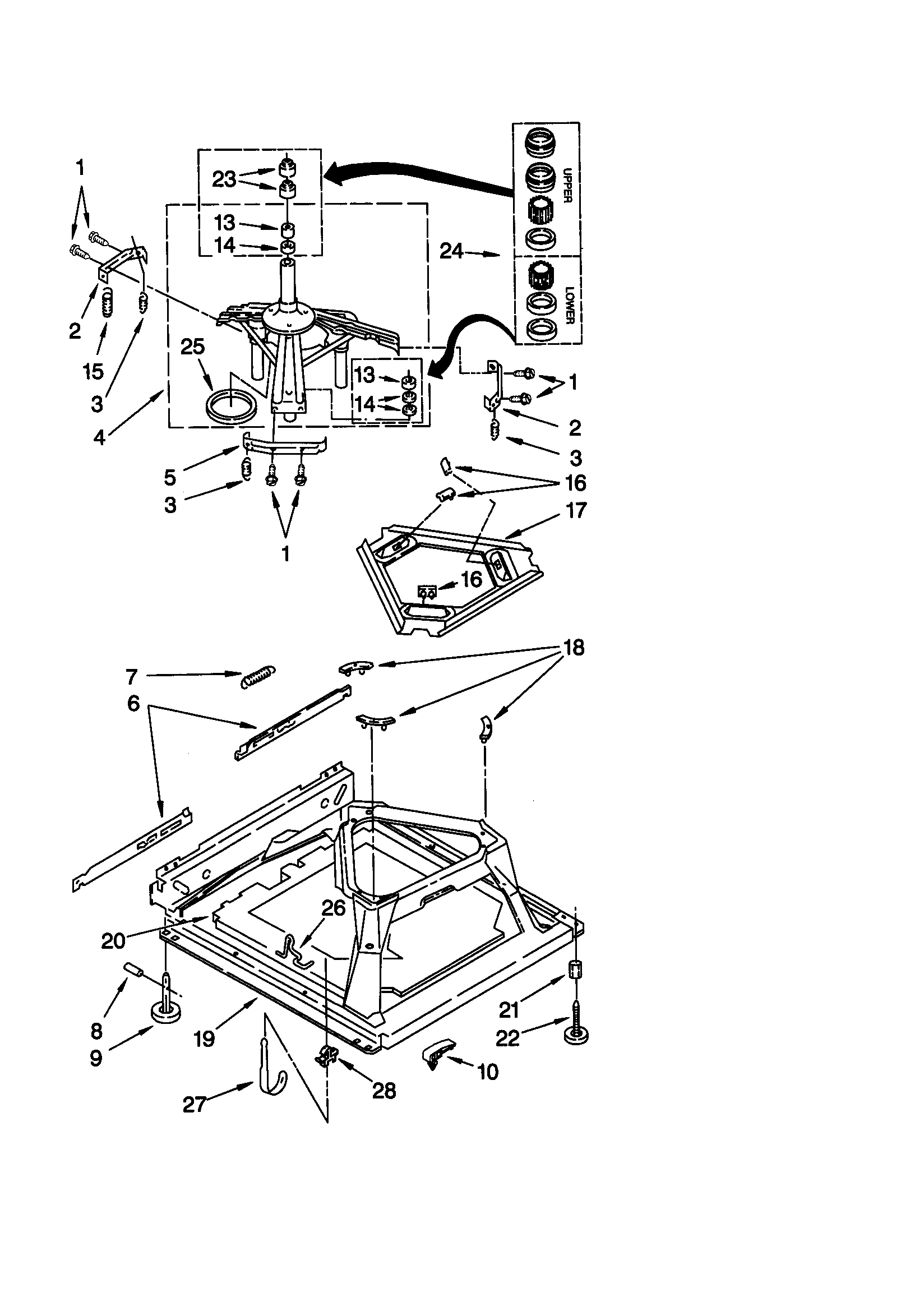 Kenmore 11020096991 machine base diagram