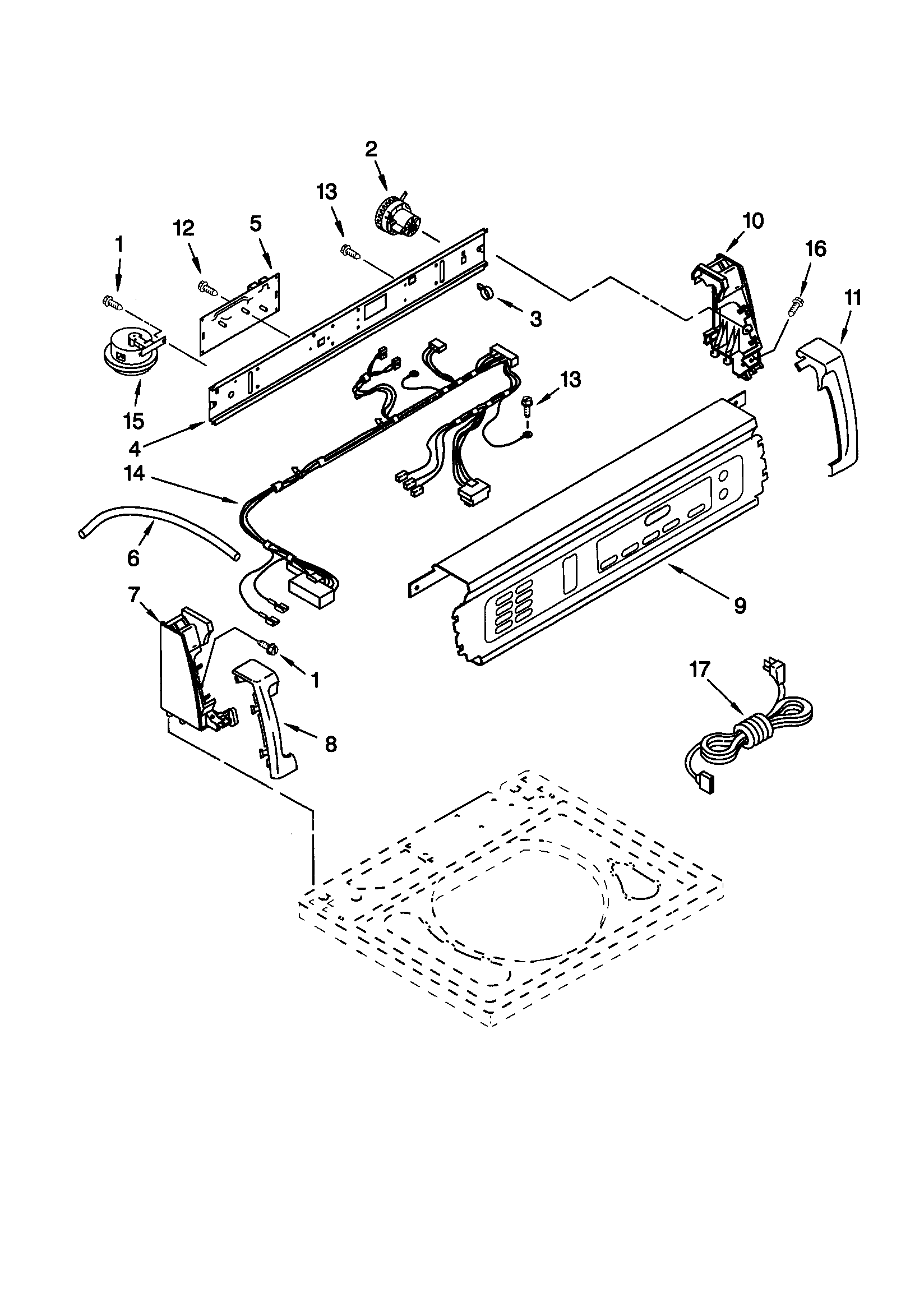 Kenmore 11020096991 control panel diagram
