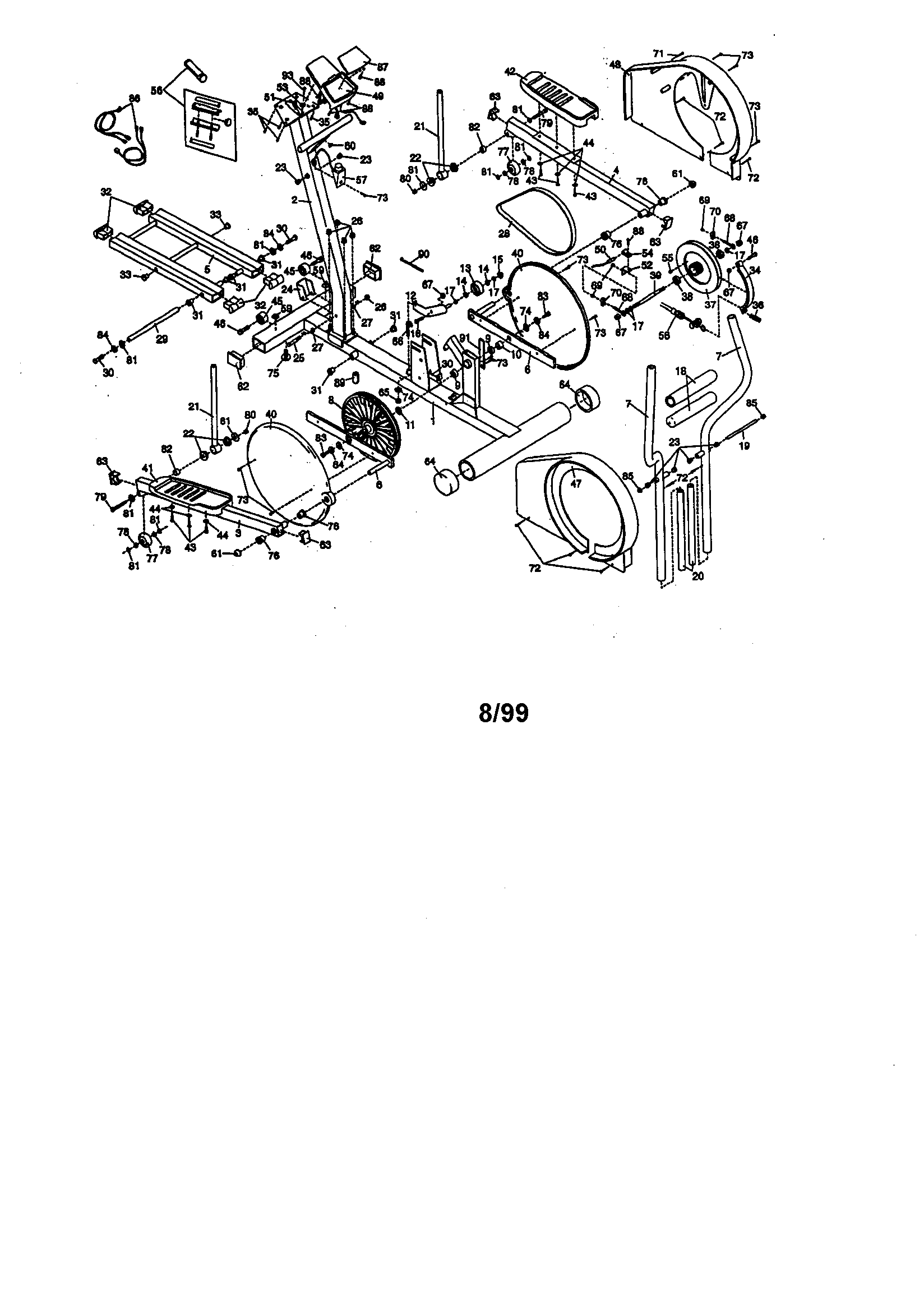HealthRider HREL05980 unit parts diagram