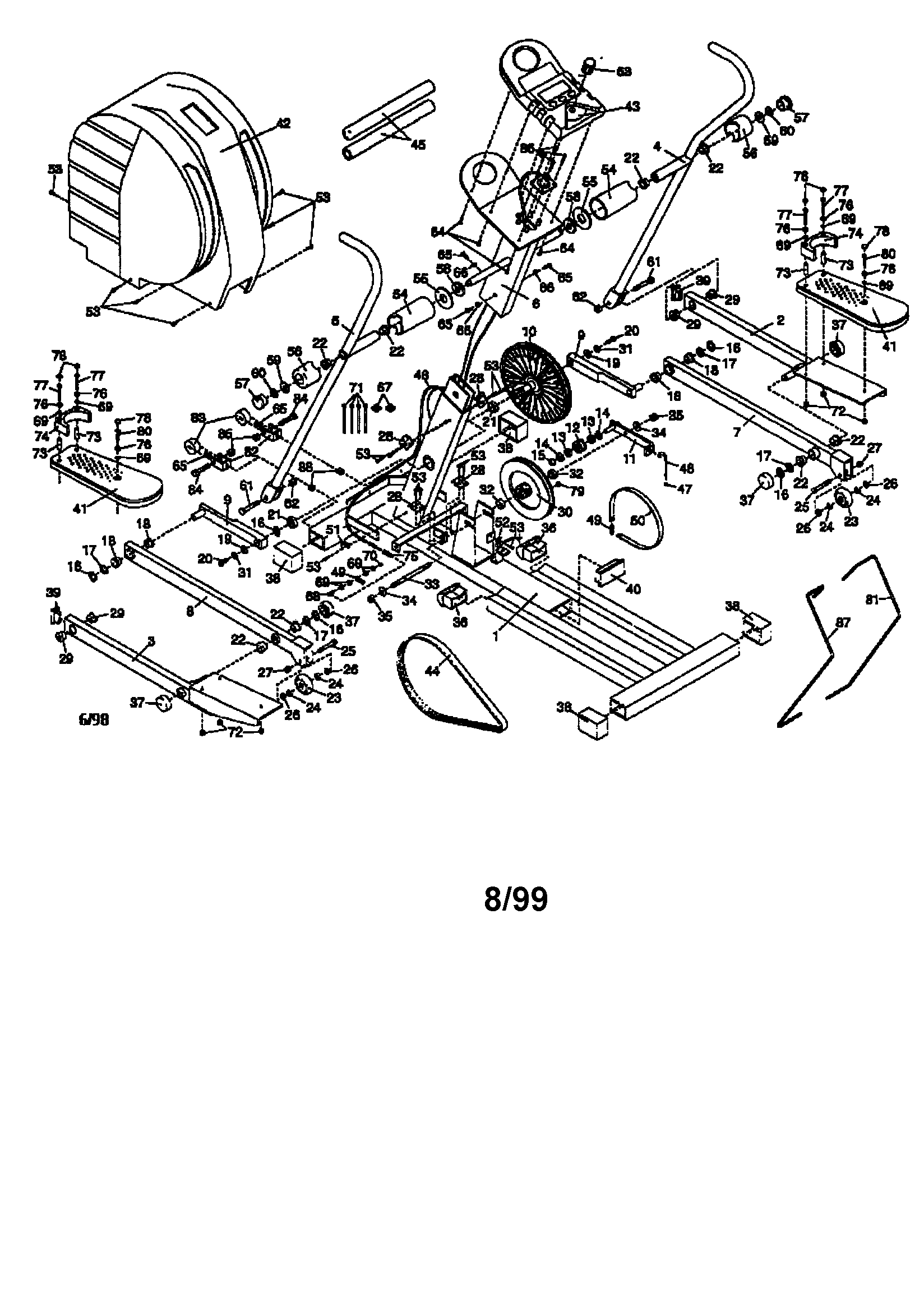Reebok RBEL68081 unit parts diagram