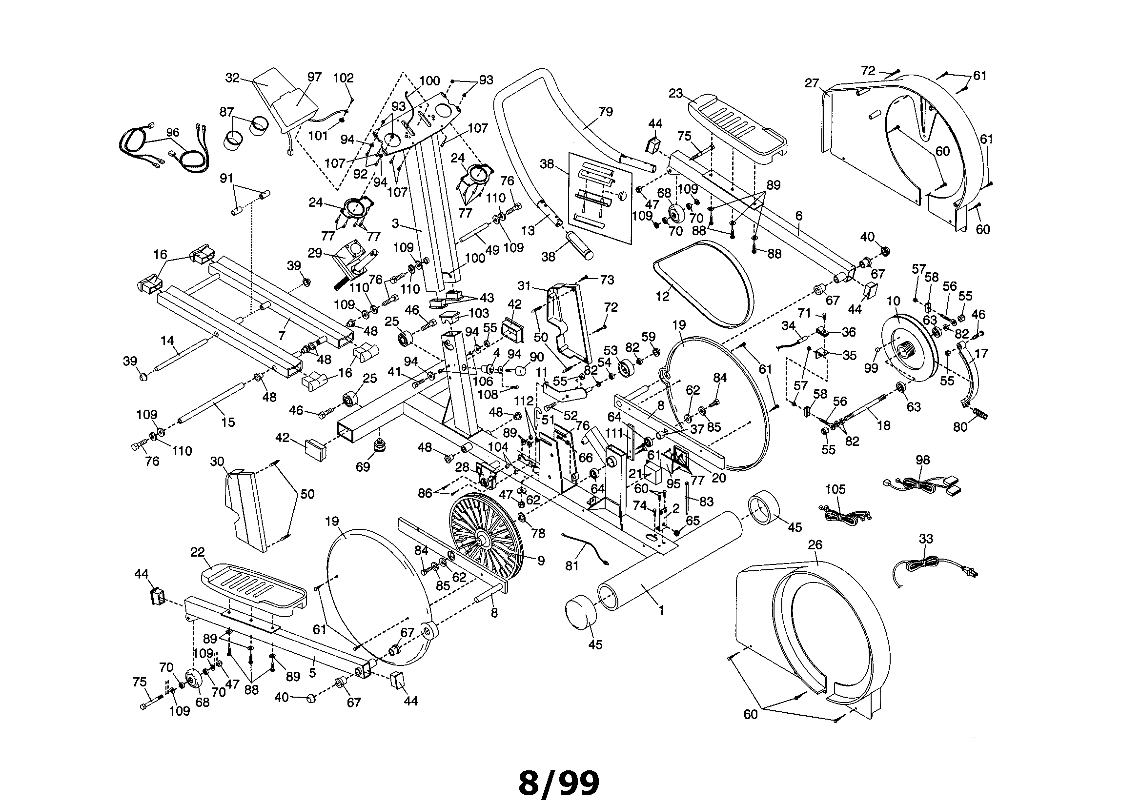 HealthRider HREL09981 replacement parts diagram