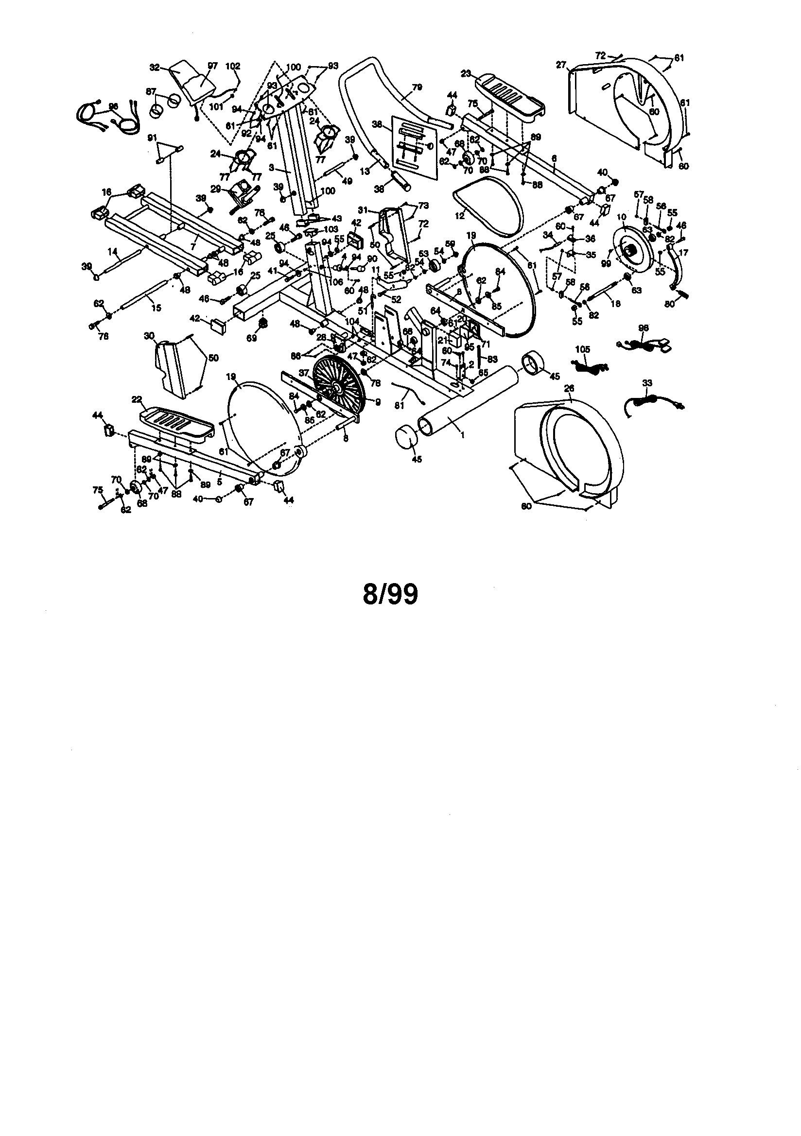 HealthRider HREL09980 replacement parts diagram