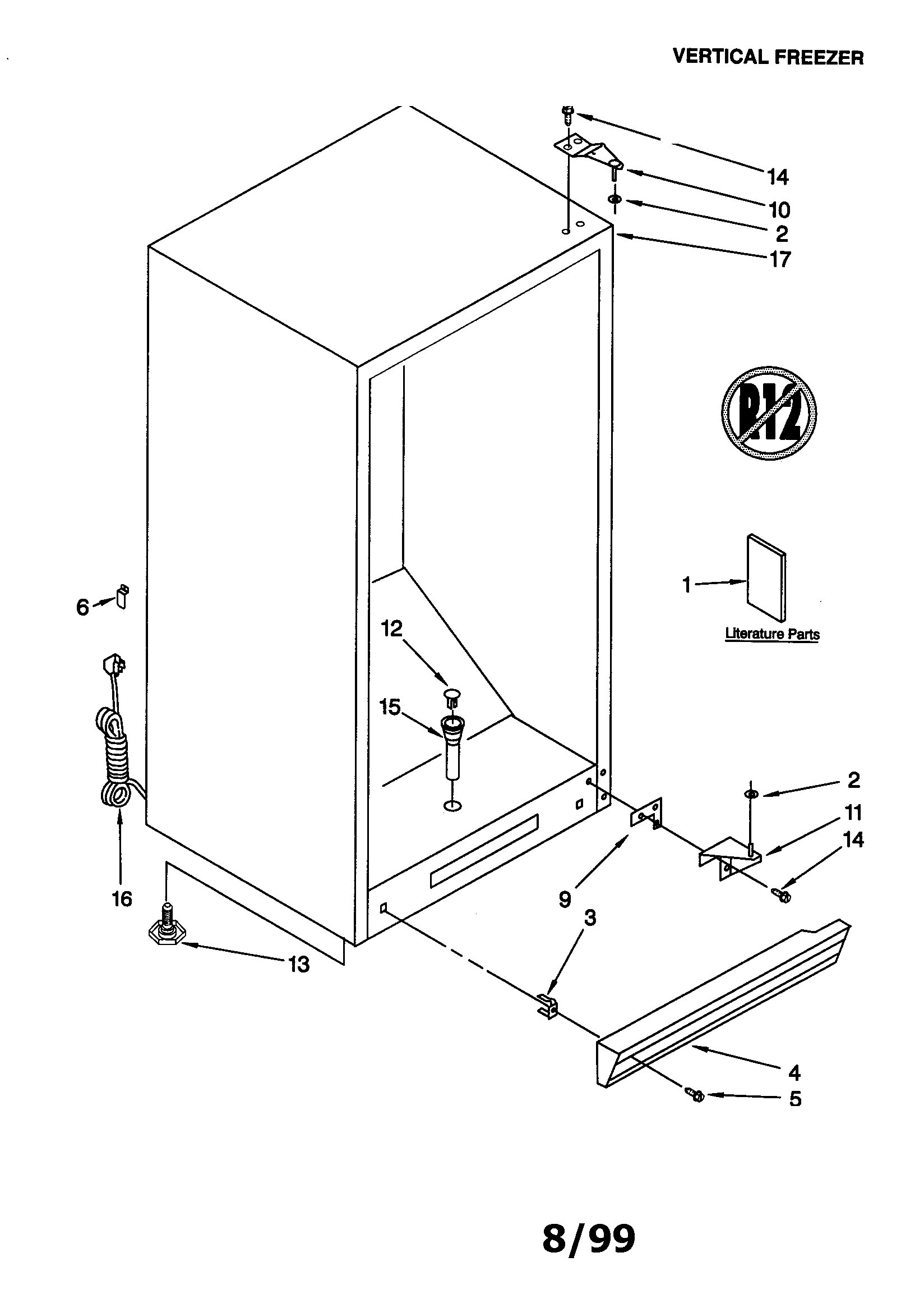 Whirlpool EV200FXGW02 cabinet diagram