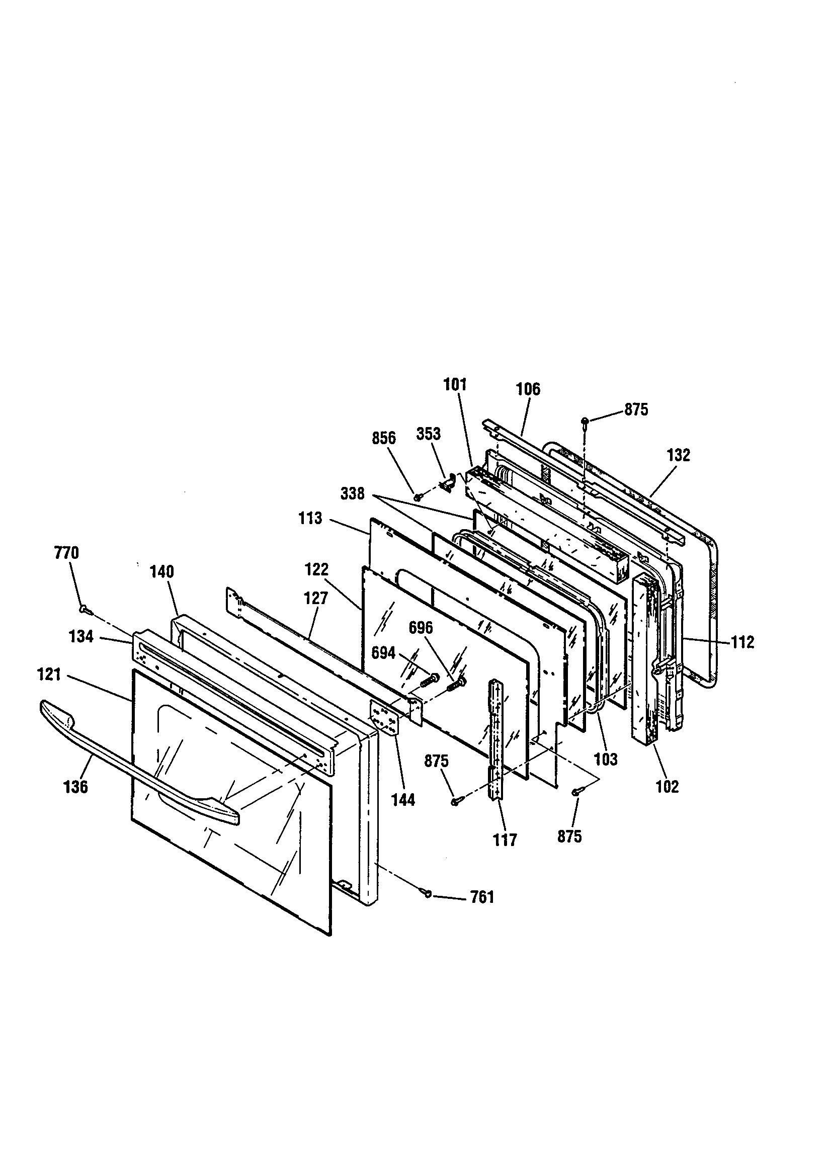 Kenmore Elite 91149014990 door diagram
