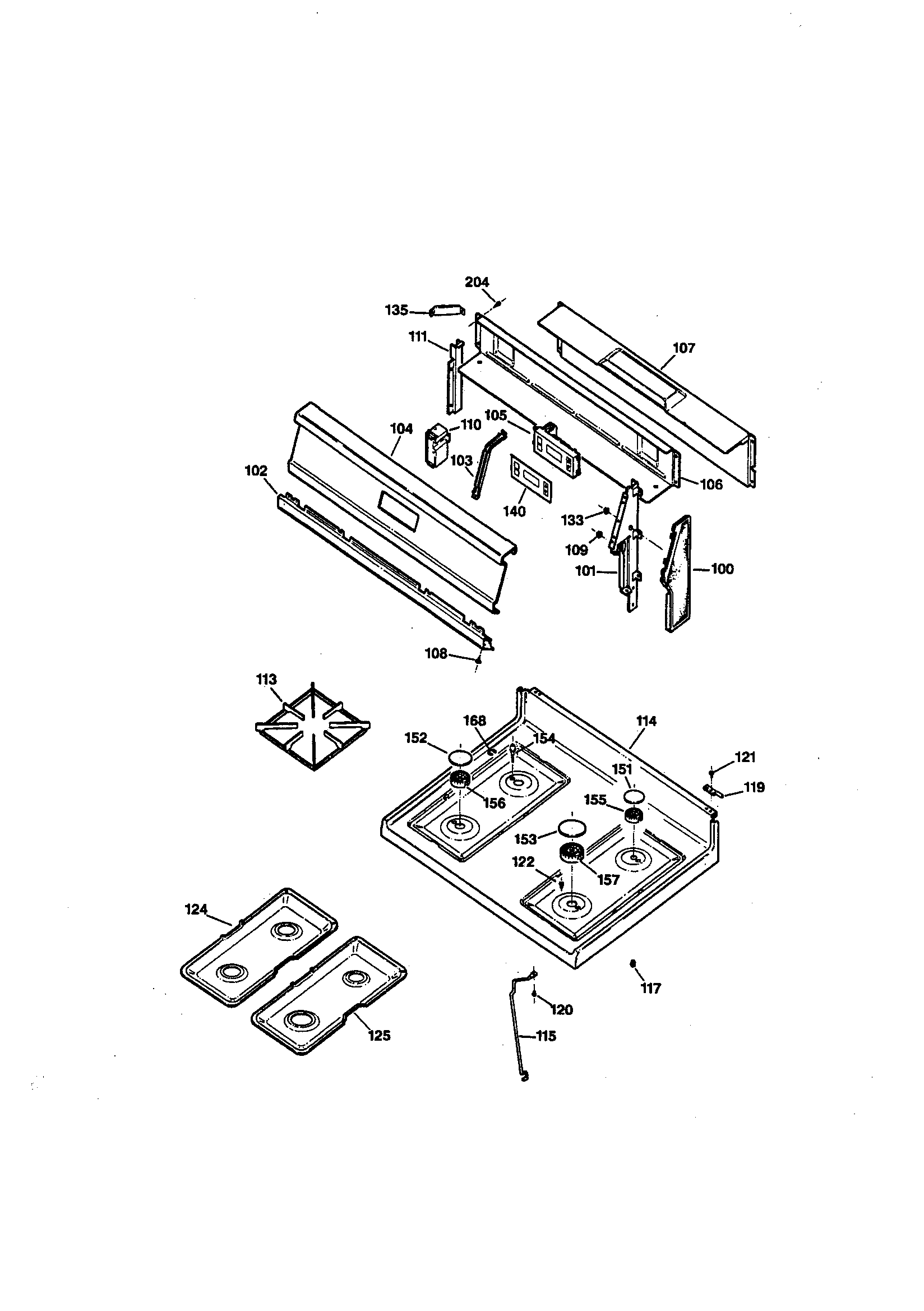 Kenmore 36275275691 cooktop diagram