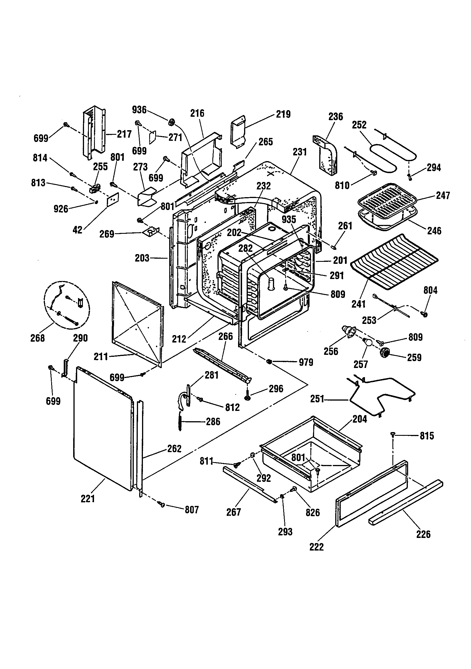 Kenmore 91146569994 body diagram