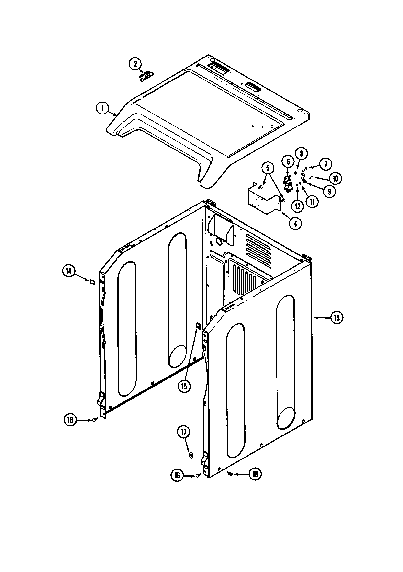 Maytag MDE6000AZG cabinet diagram