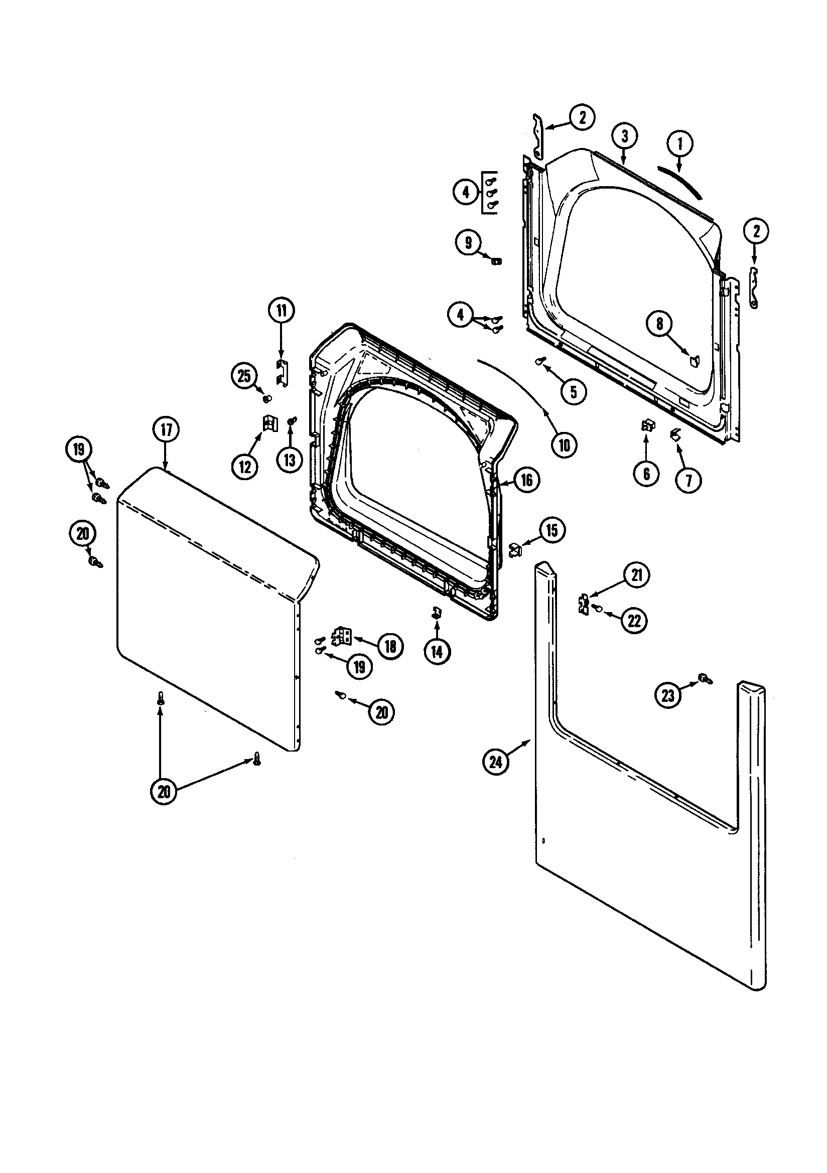 Maytag MDE6000AZG door diagram