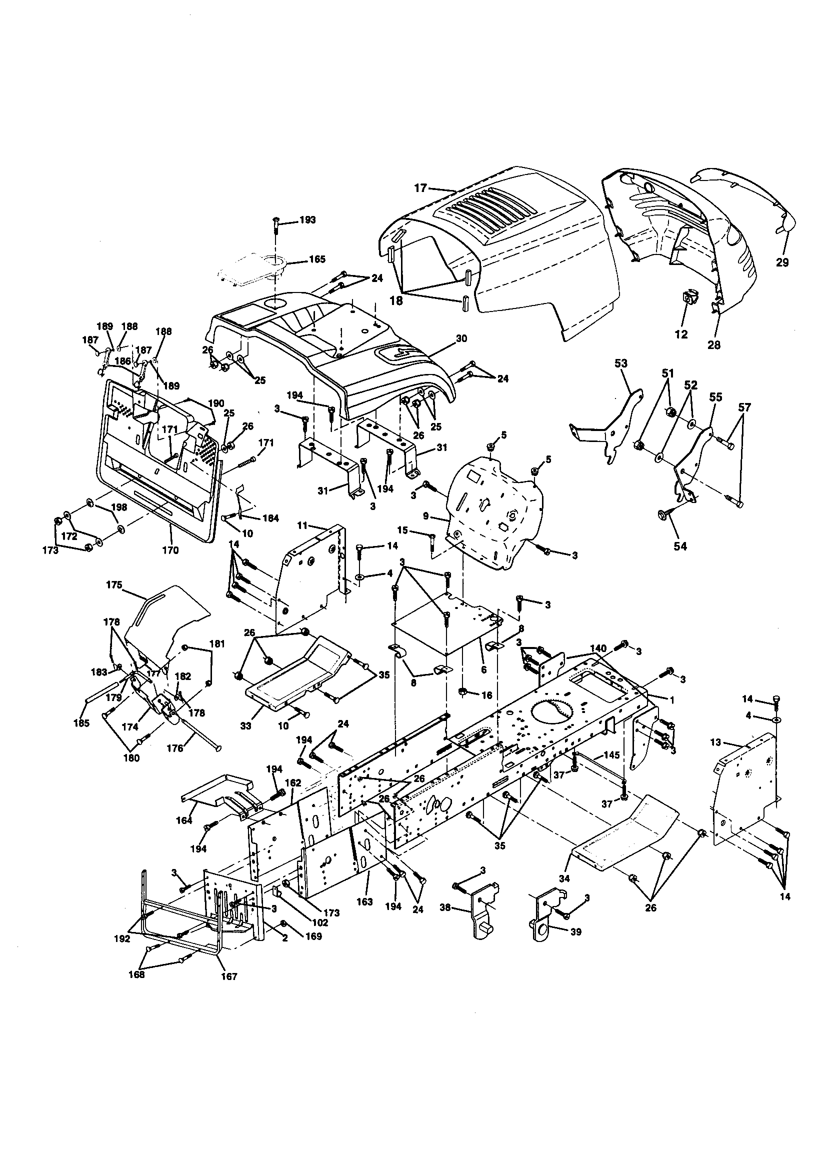 Craftsman 917259440 chassis and enclosures diagram
