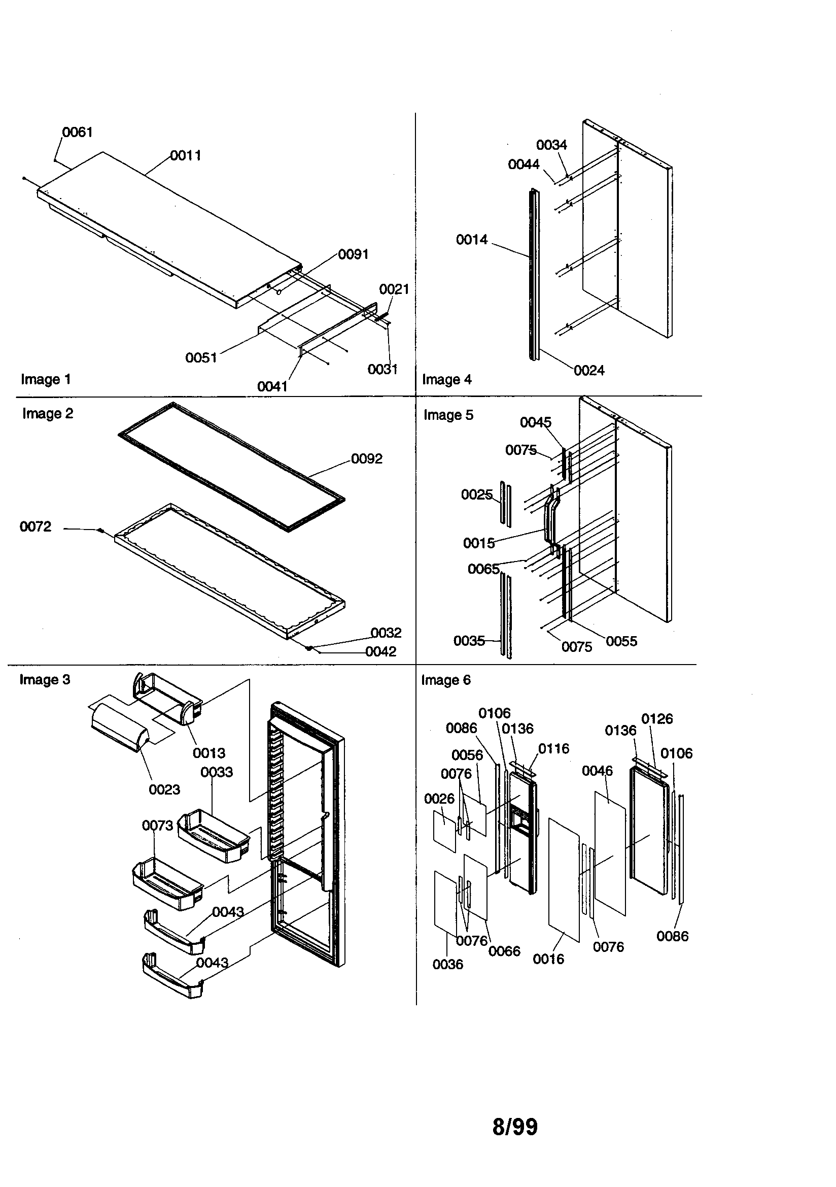 Amana SZD23VE-P1315309WE door/trim/handles diagram