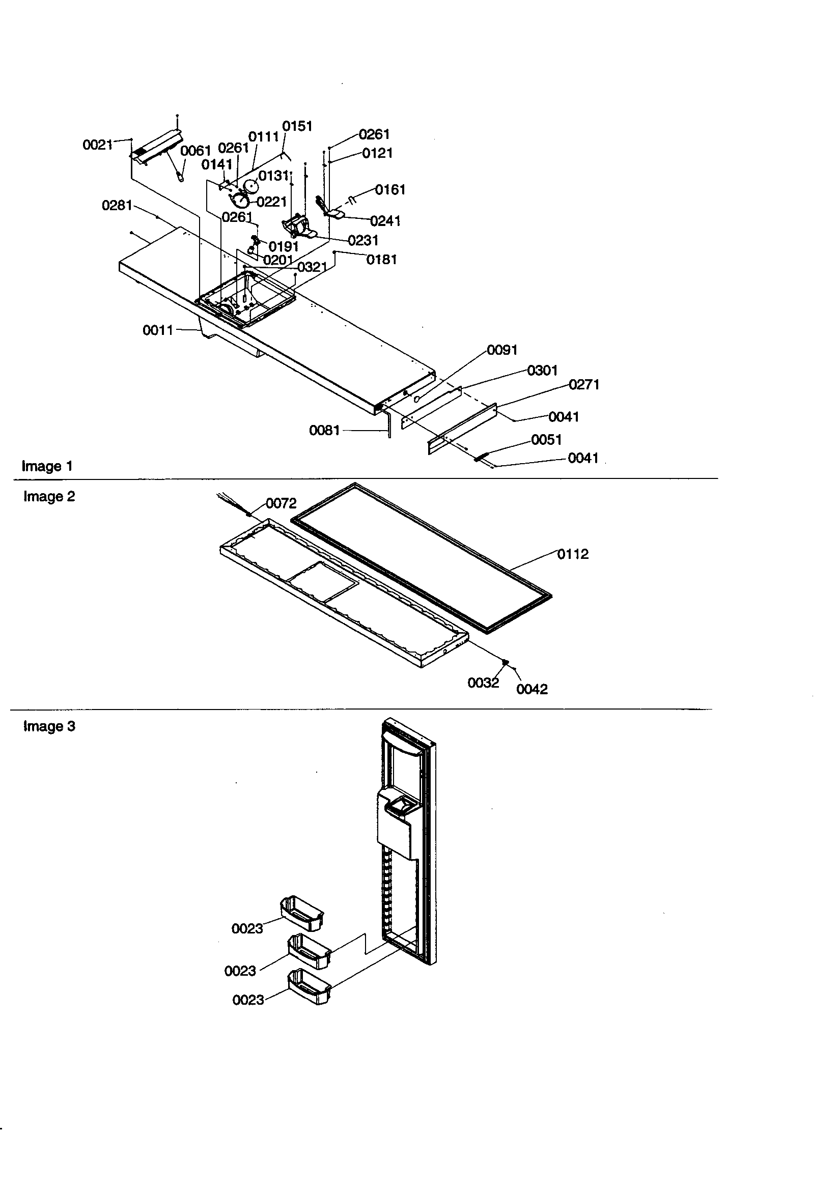 Amana SZD23VE-P1315309WE freezer door diagram