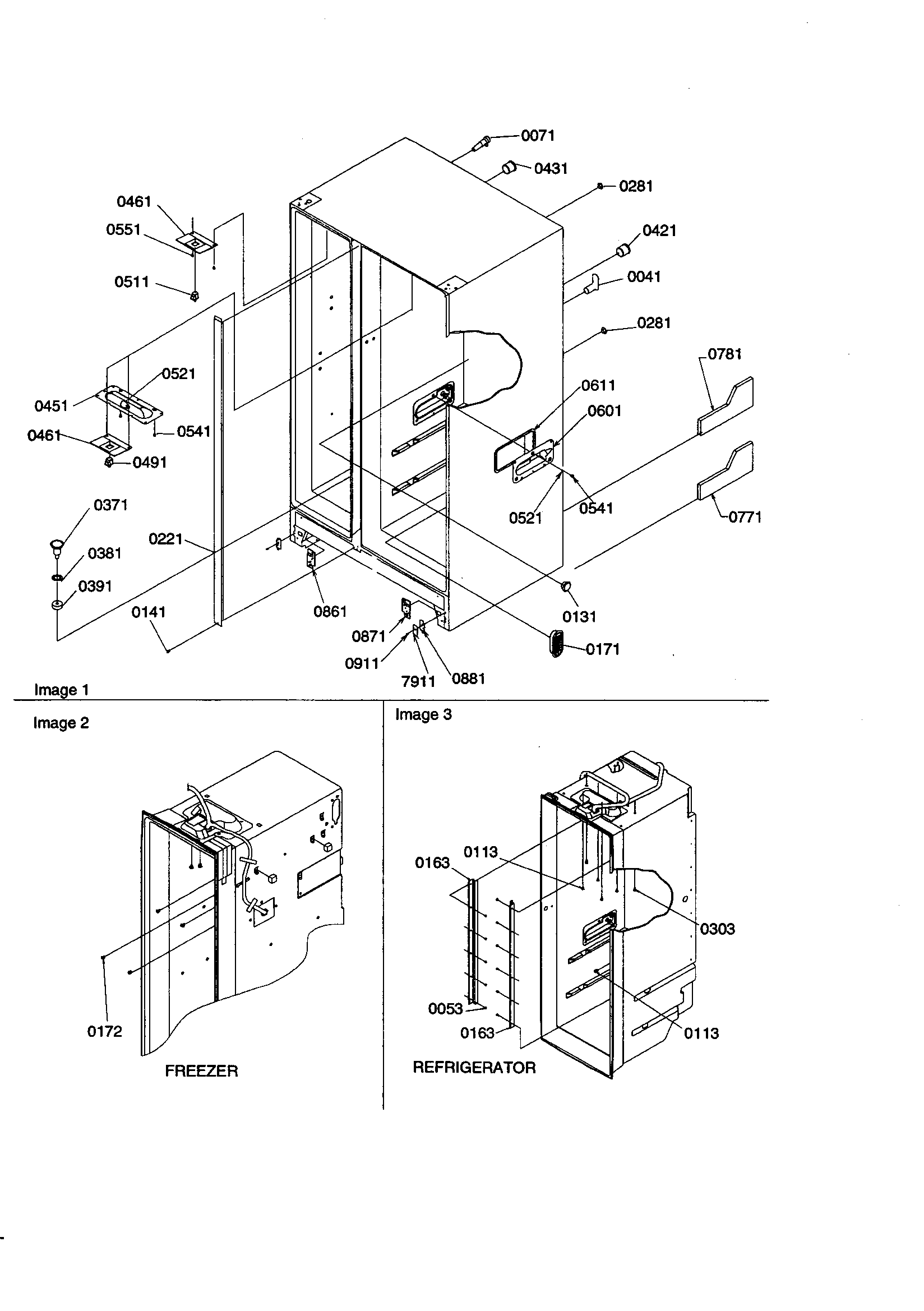 Amana SZD23VE-P1315309WE cabinet diagram
