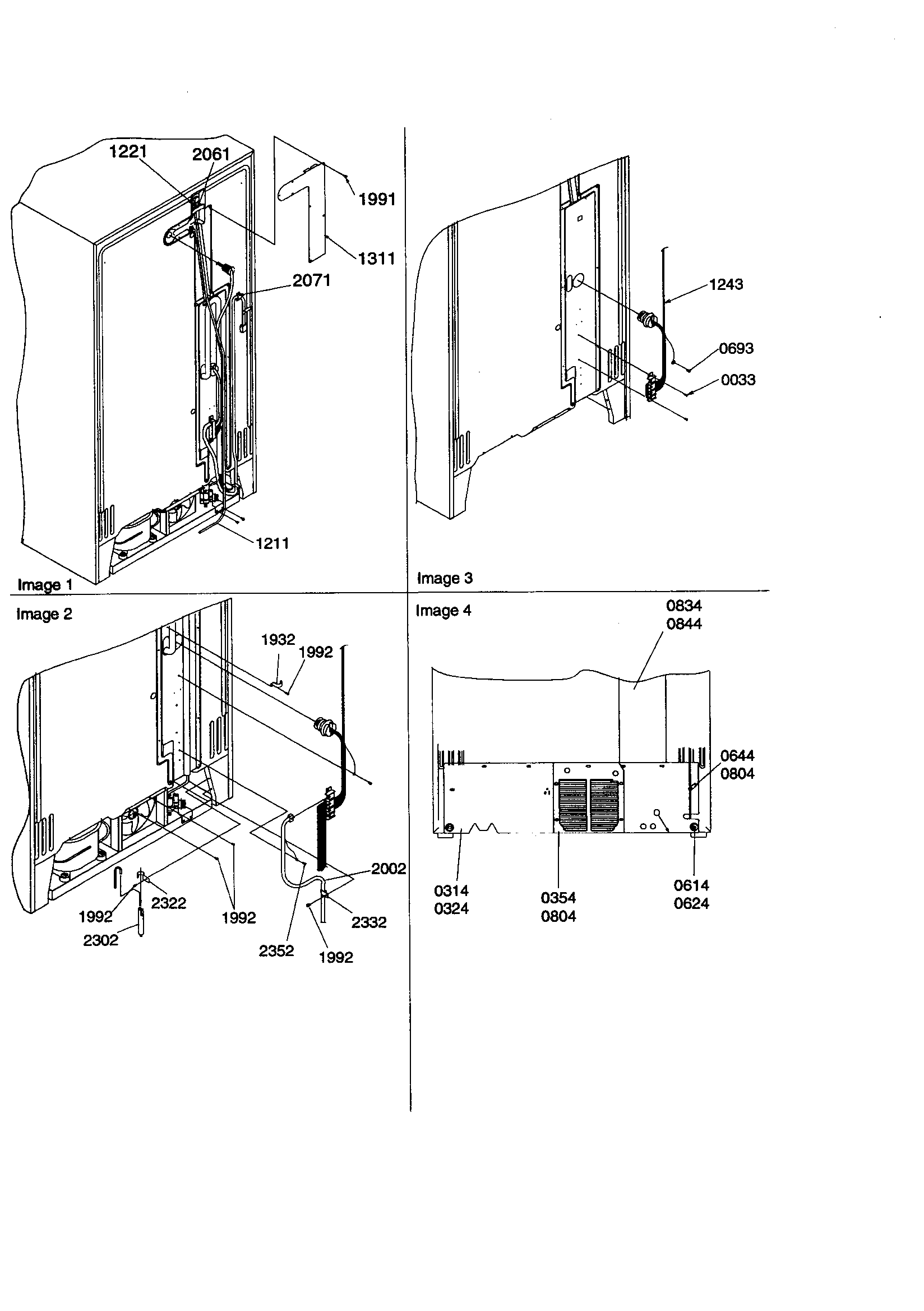 Amana SZD23VE-P1315309WE cabinet back diagram