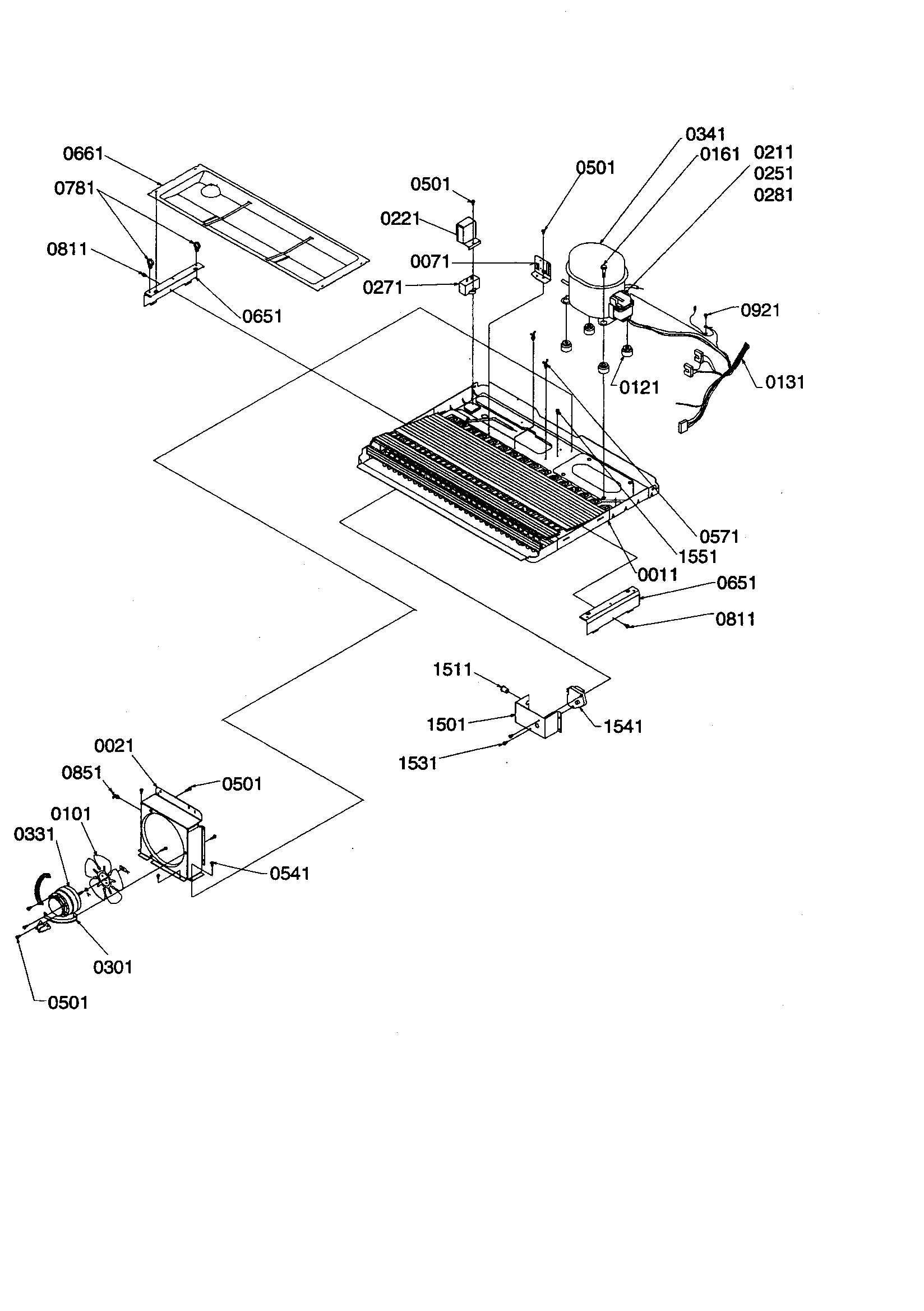 Amana SZD23VE-P1315309WE machine compartment diagram