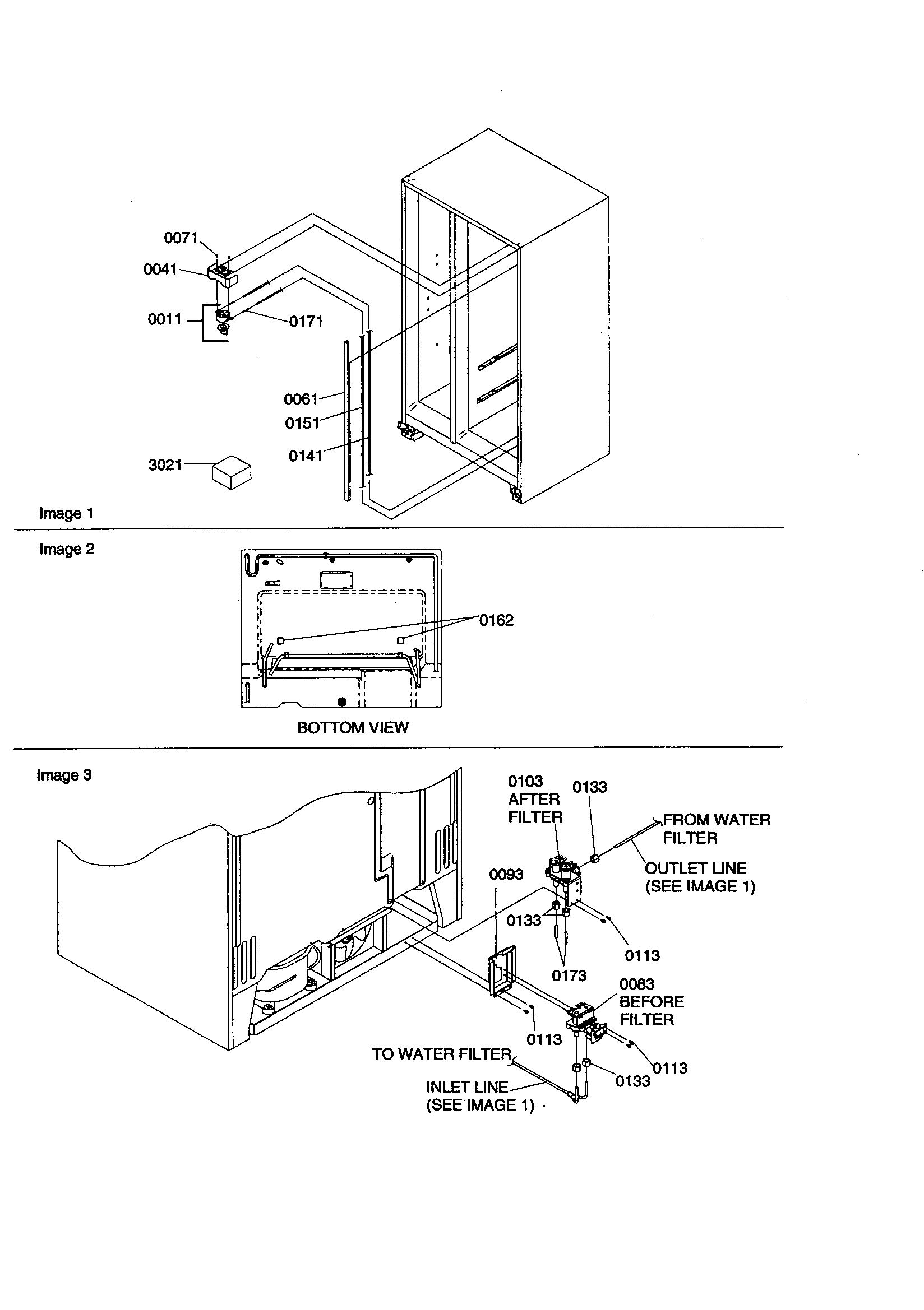 Amana SZD26VW-P1315207WW water filter/water valves diagram