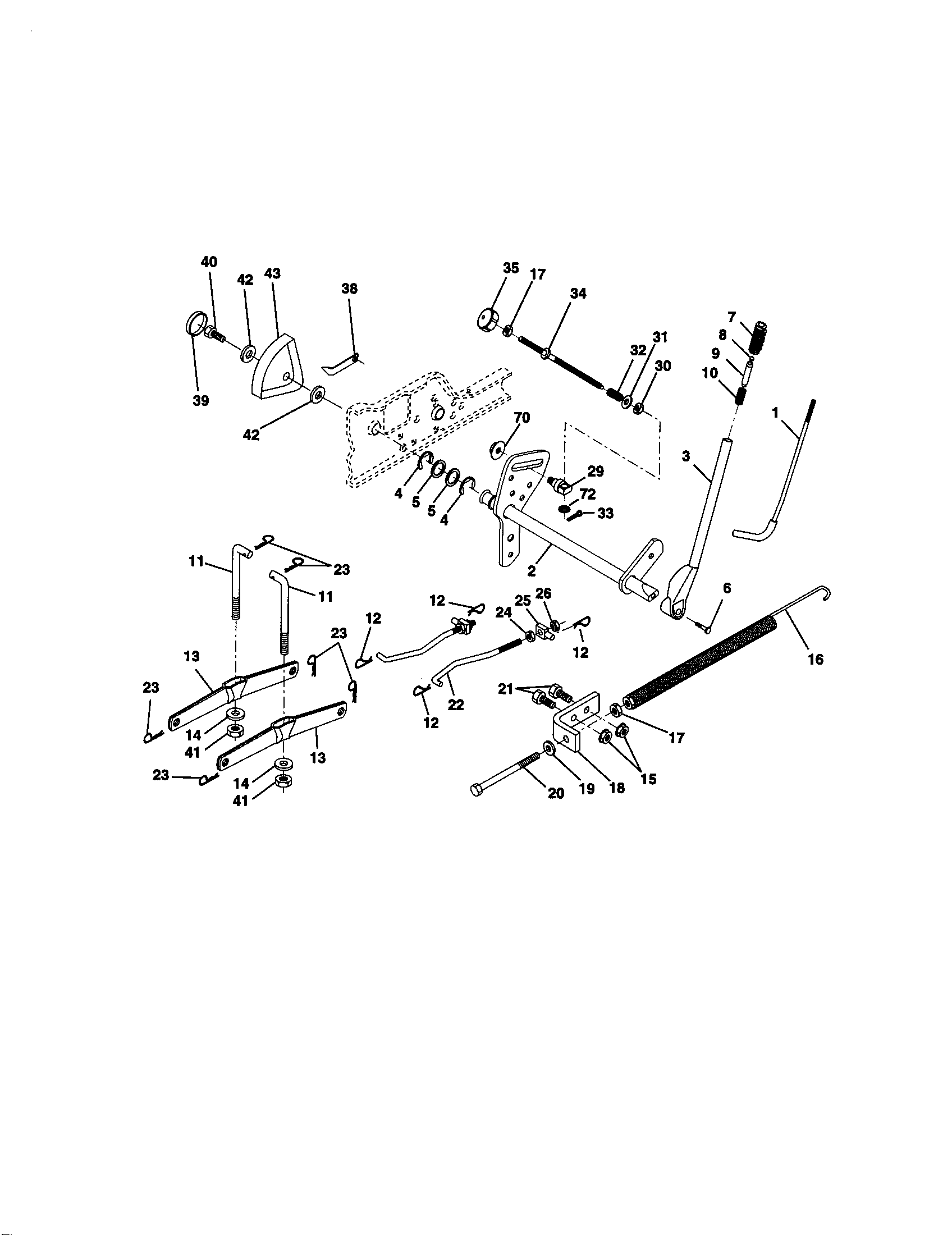 Craftsman 917273201 lift assembly diagram