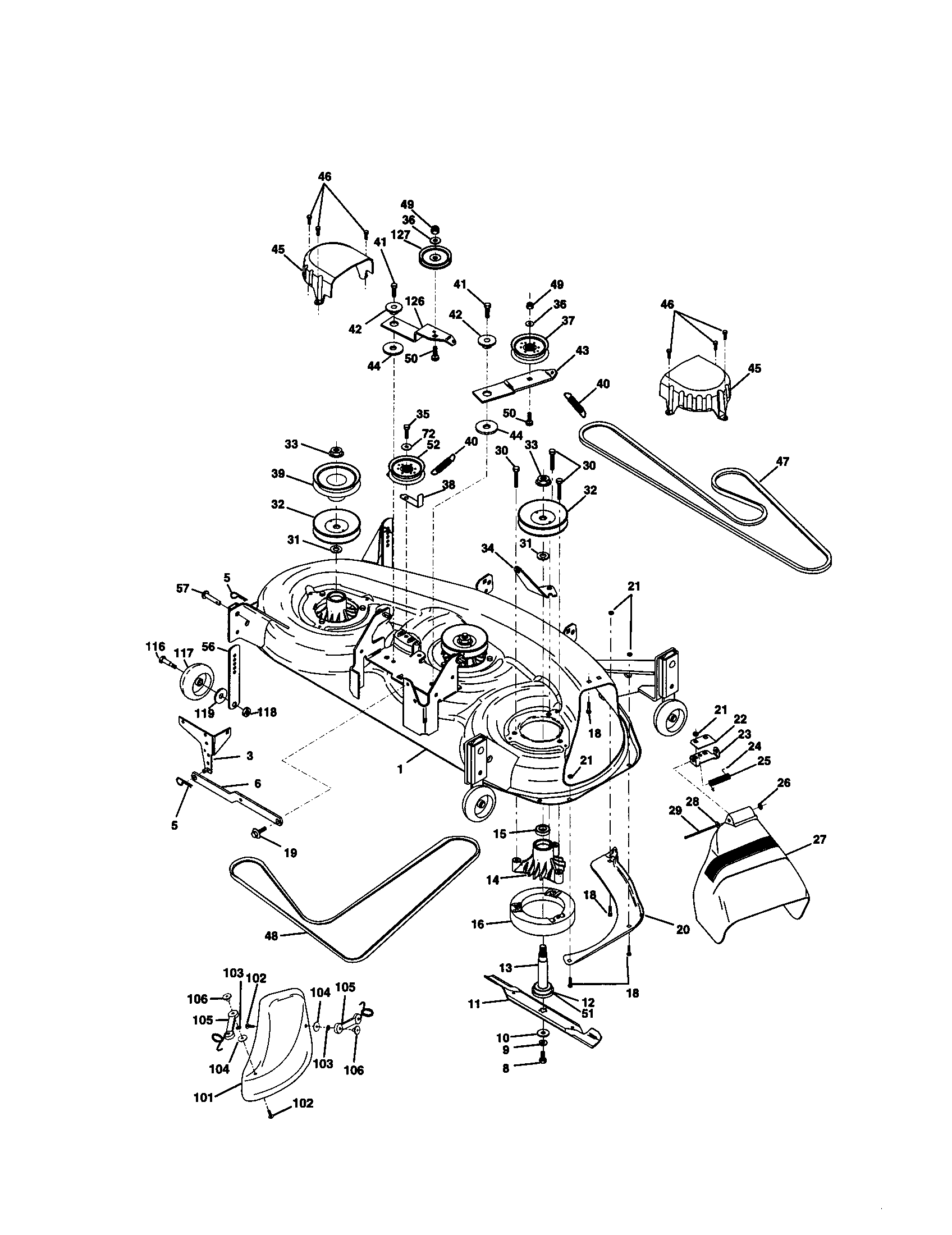 Craftsman 917273201 mower deck diagram