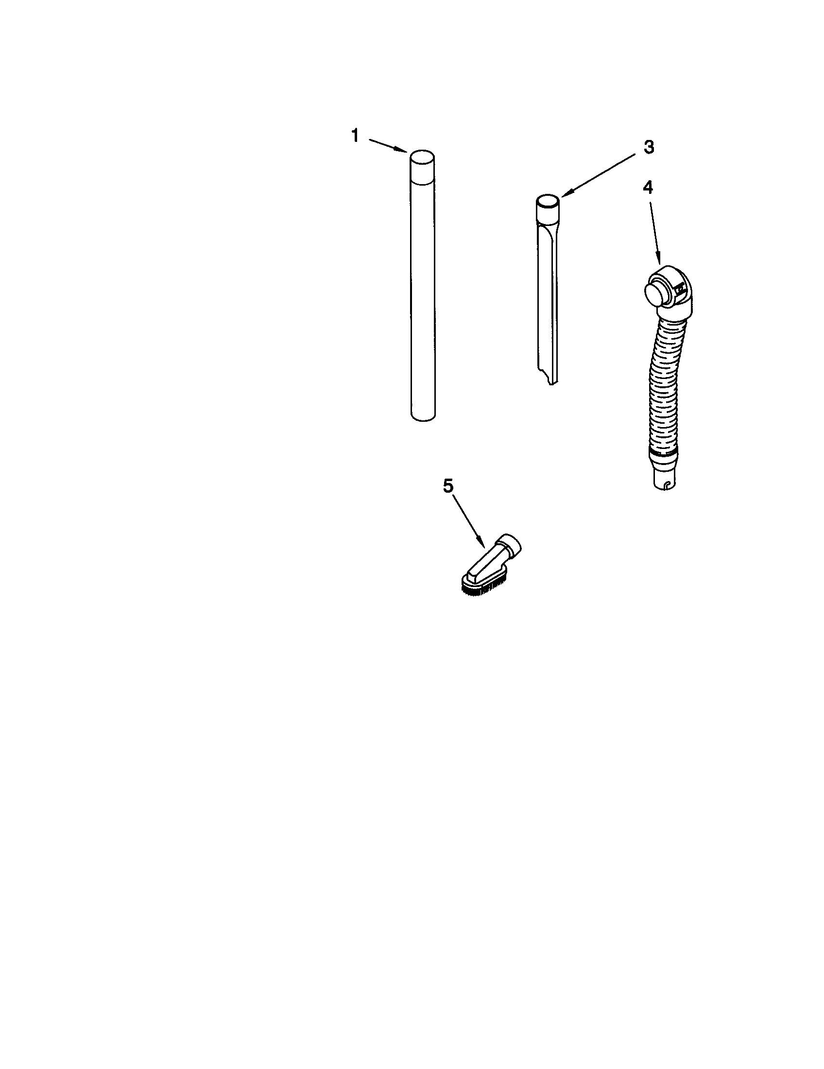 Kenmore 11639099990 hose and attachment diagram