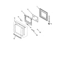 Whirlpool RBD245PDB7 lower oven door diagram