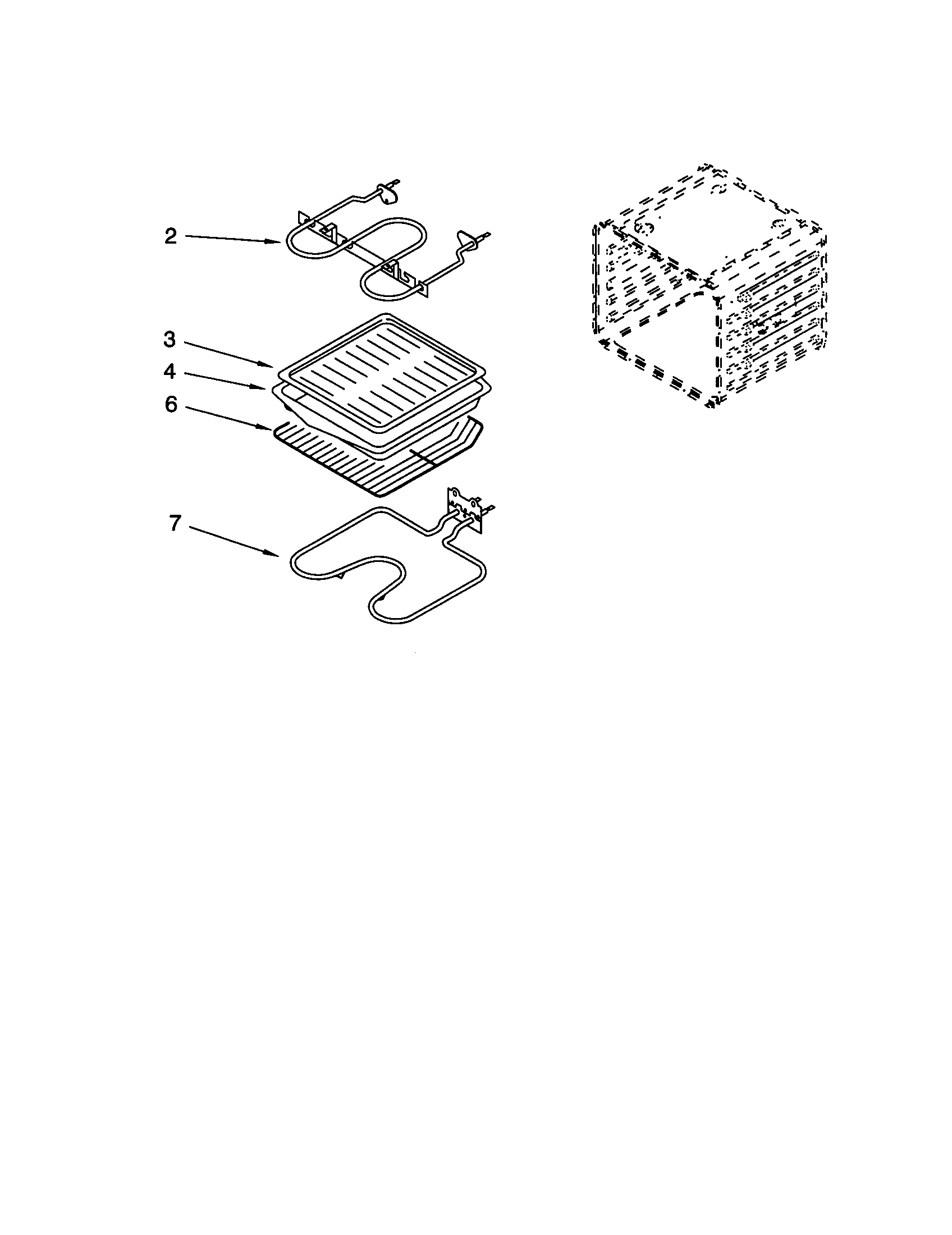 Whirlpool RBD245PDB7 internal oven diagram