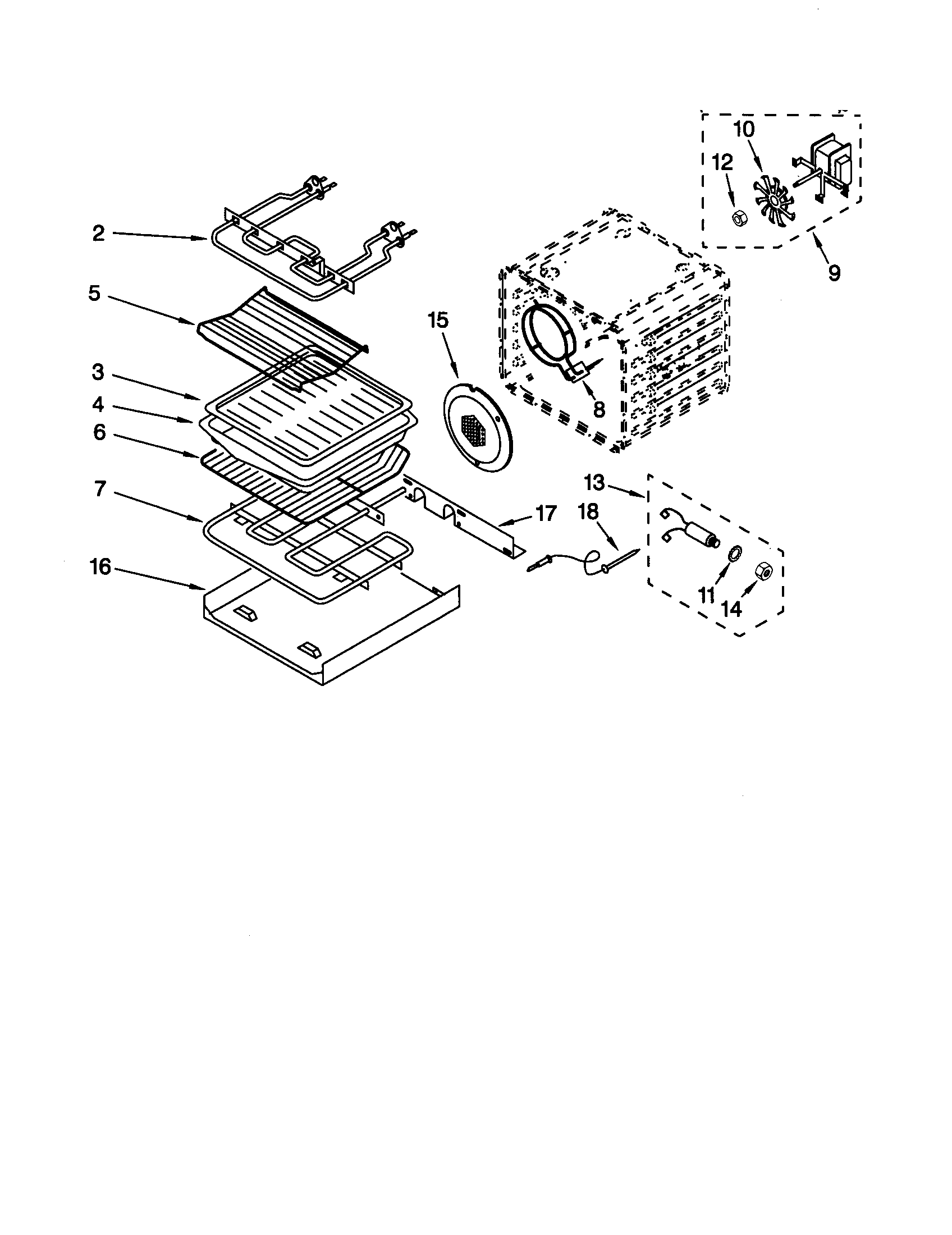 KitchenAid KEBS107DBAL6 internal oven diagram