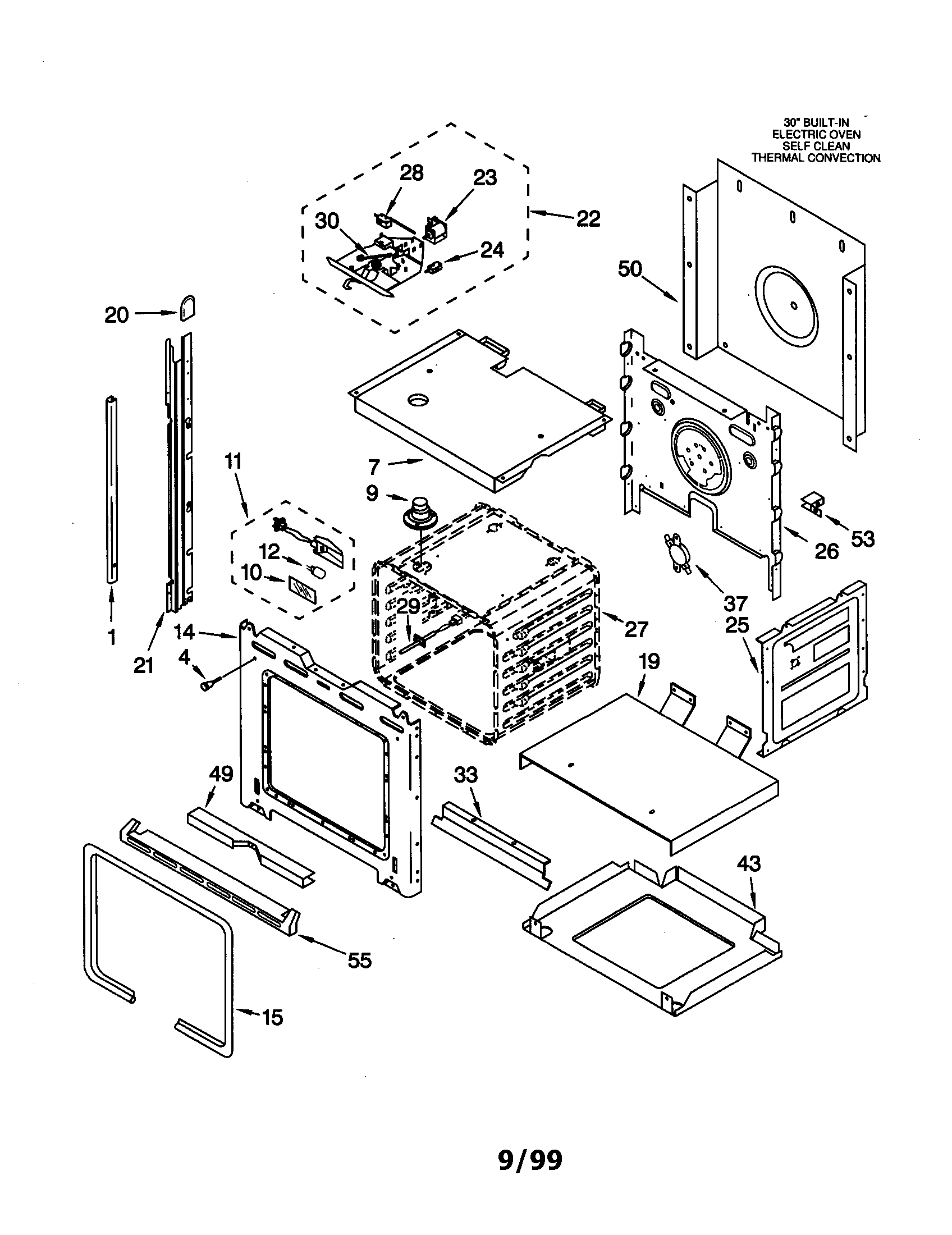 KitchenAid KEBS107DWH7 oven diagram