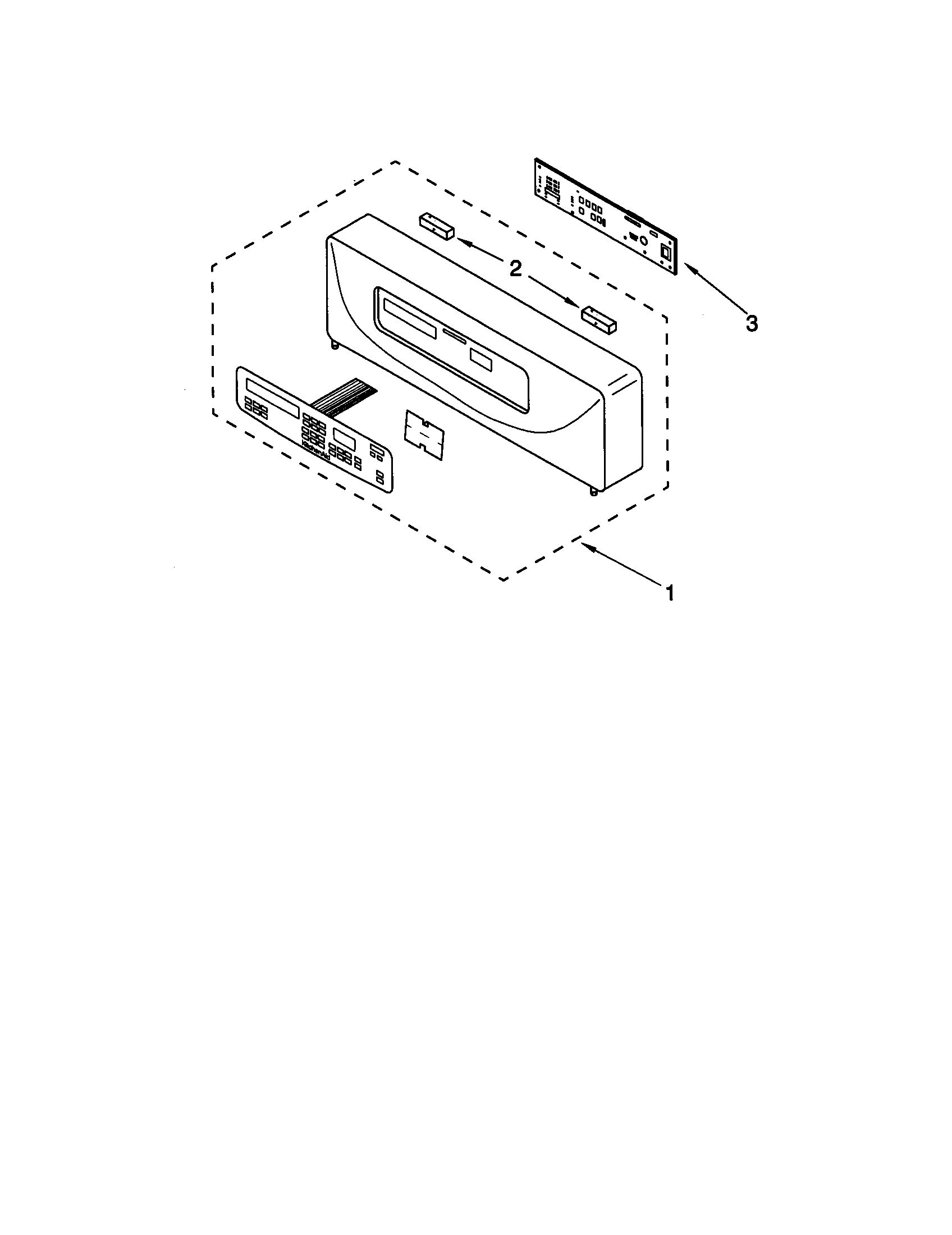 KitchenAid KEBS107DWH7 control panel diagram