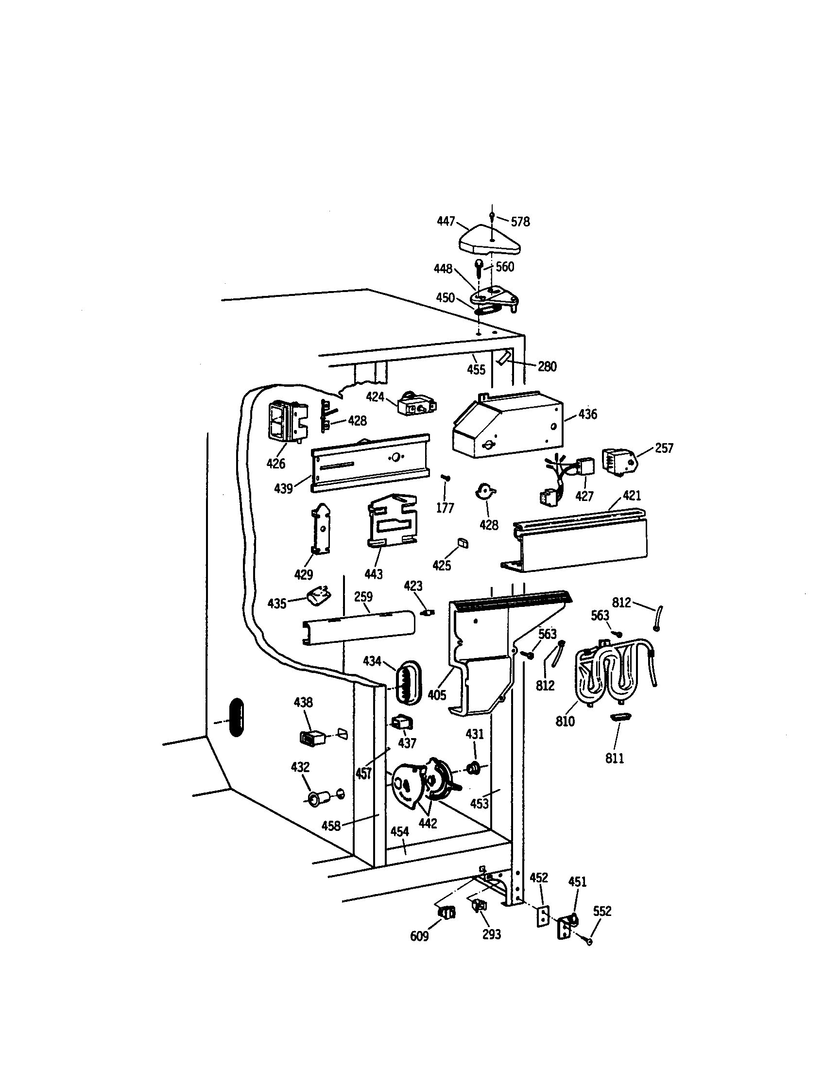 GE TFH24PRSMAA fresh food section diagram