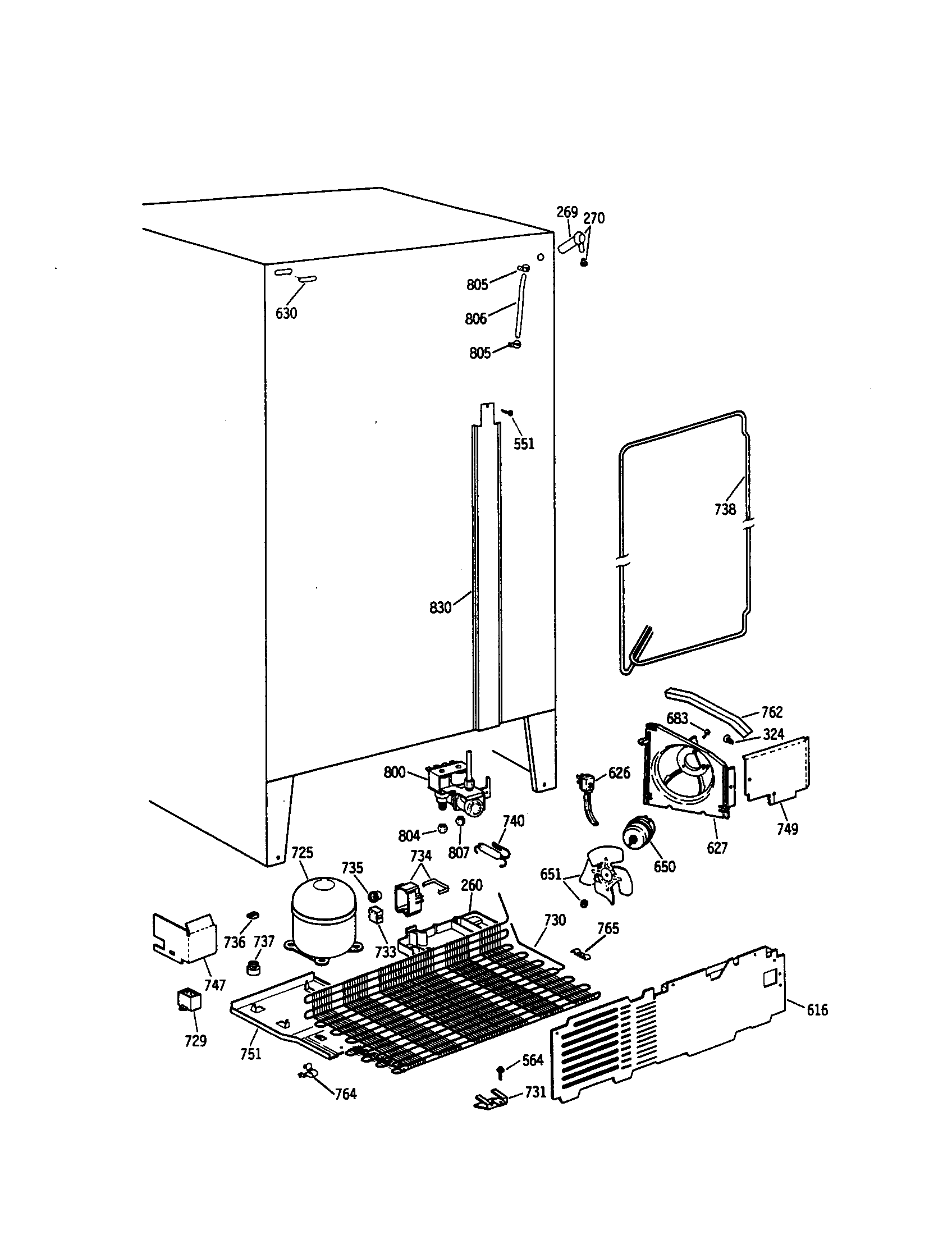 GE TFH24PRSMAA compressor diagram