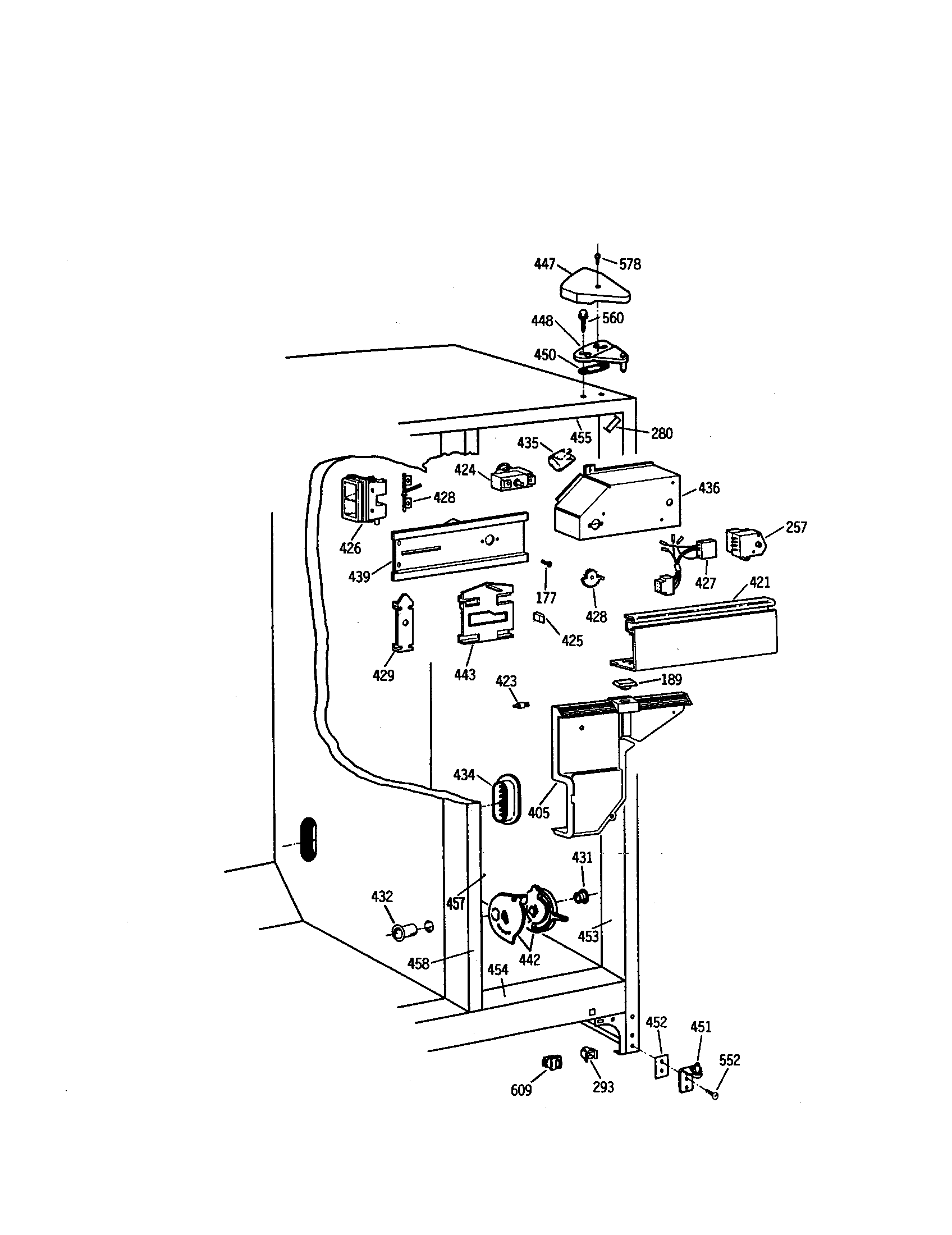 Kenmore 3639452480 fresh food section diagram