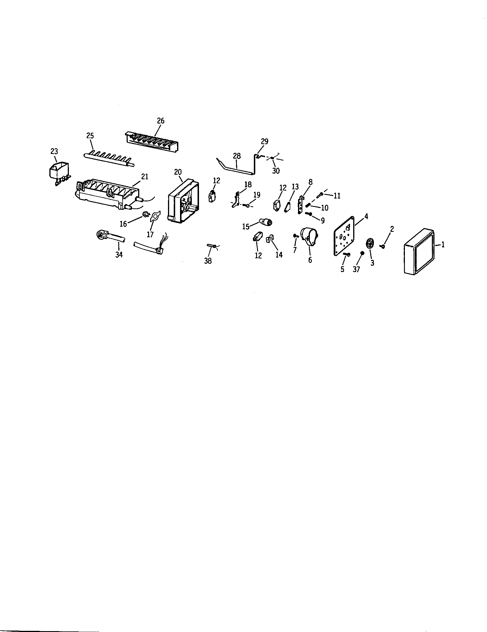 Kenmore 3639452480 icemaker (wr30x0320) diagram