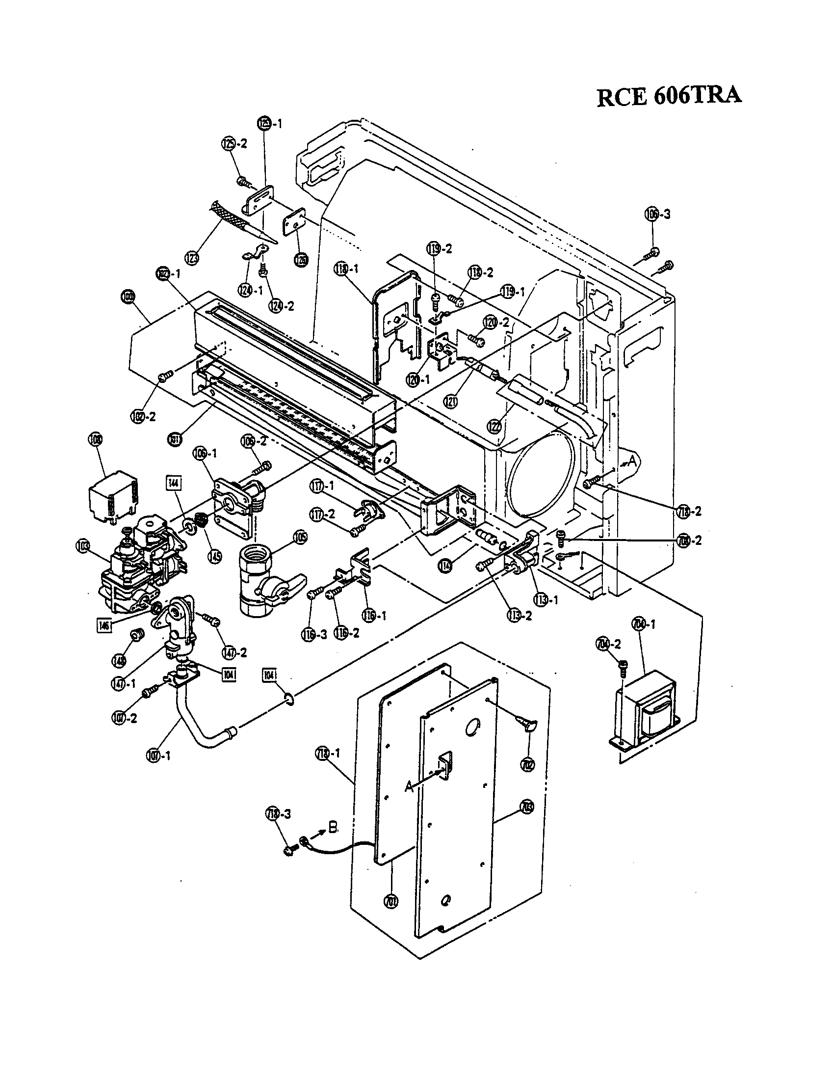 Rinnai RCE-606TRA control assembly rce 606tra diagram