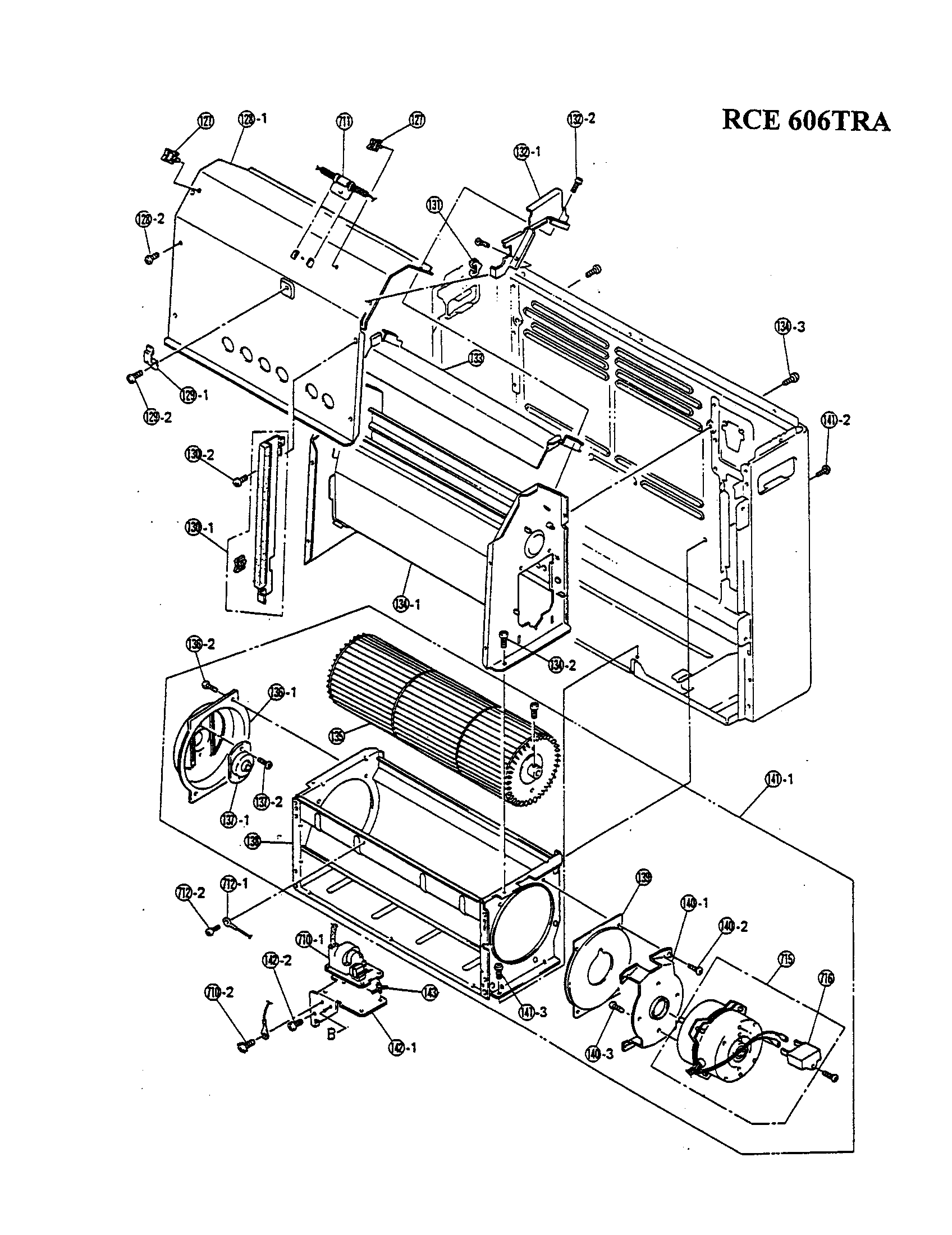 Rinnai RCE-606TRA blower - rce 606tra diagram