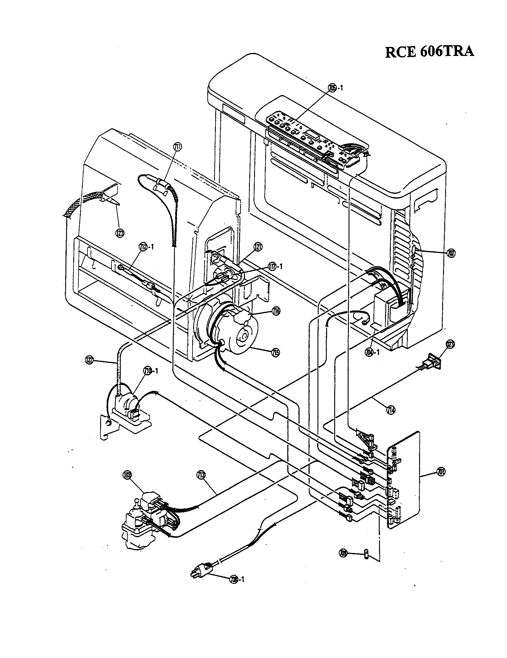 Rinnai RCE-606TRA operation p.c.b. - rce 606tra diagram