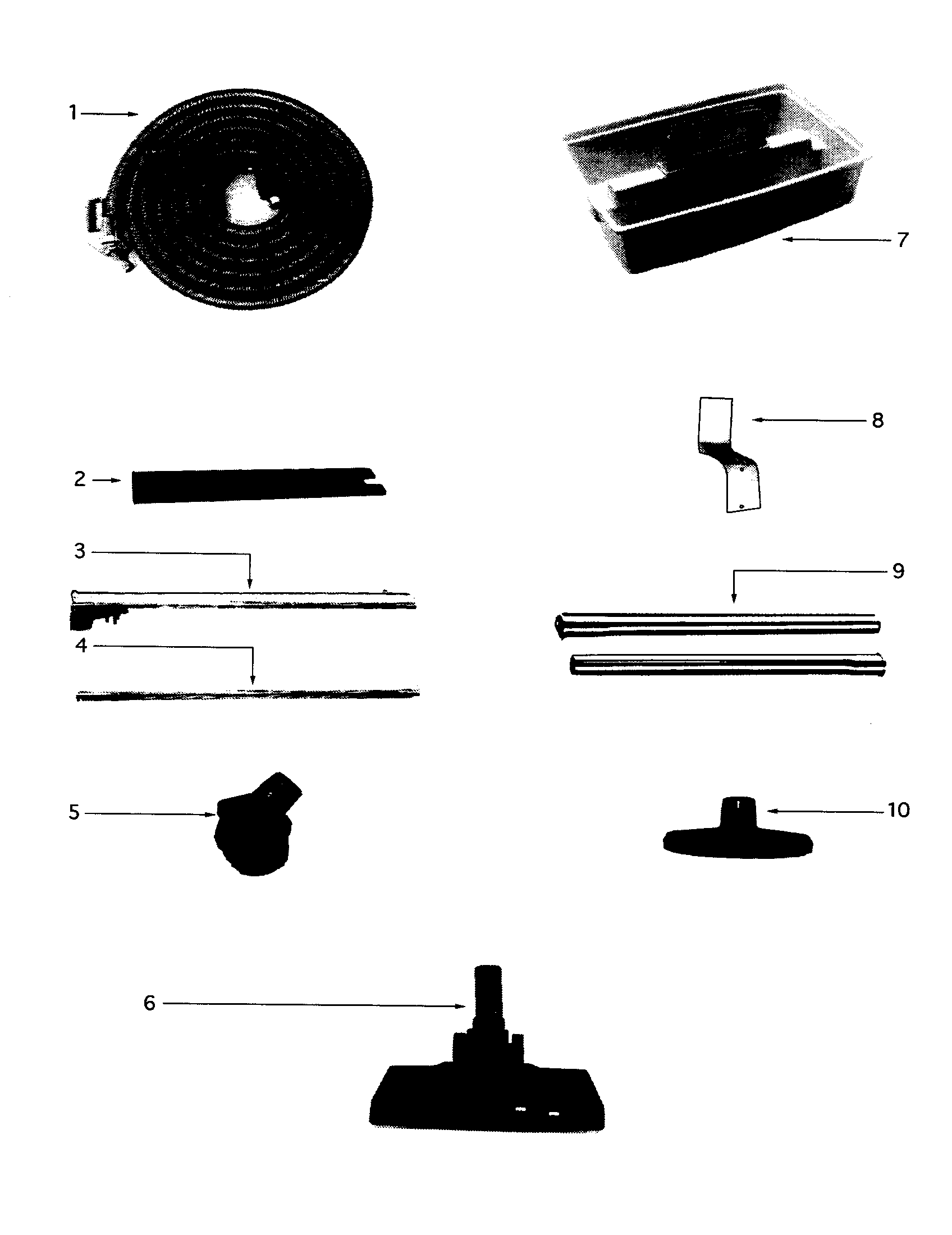 Eureka CV205E attachments diagram