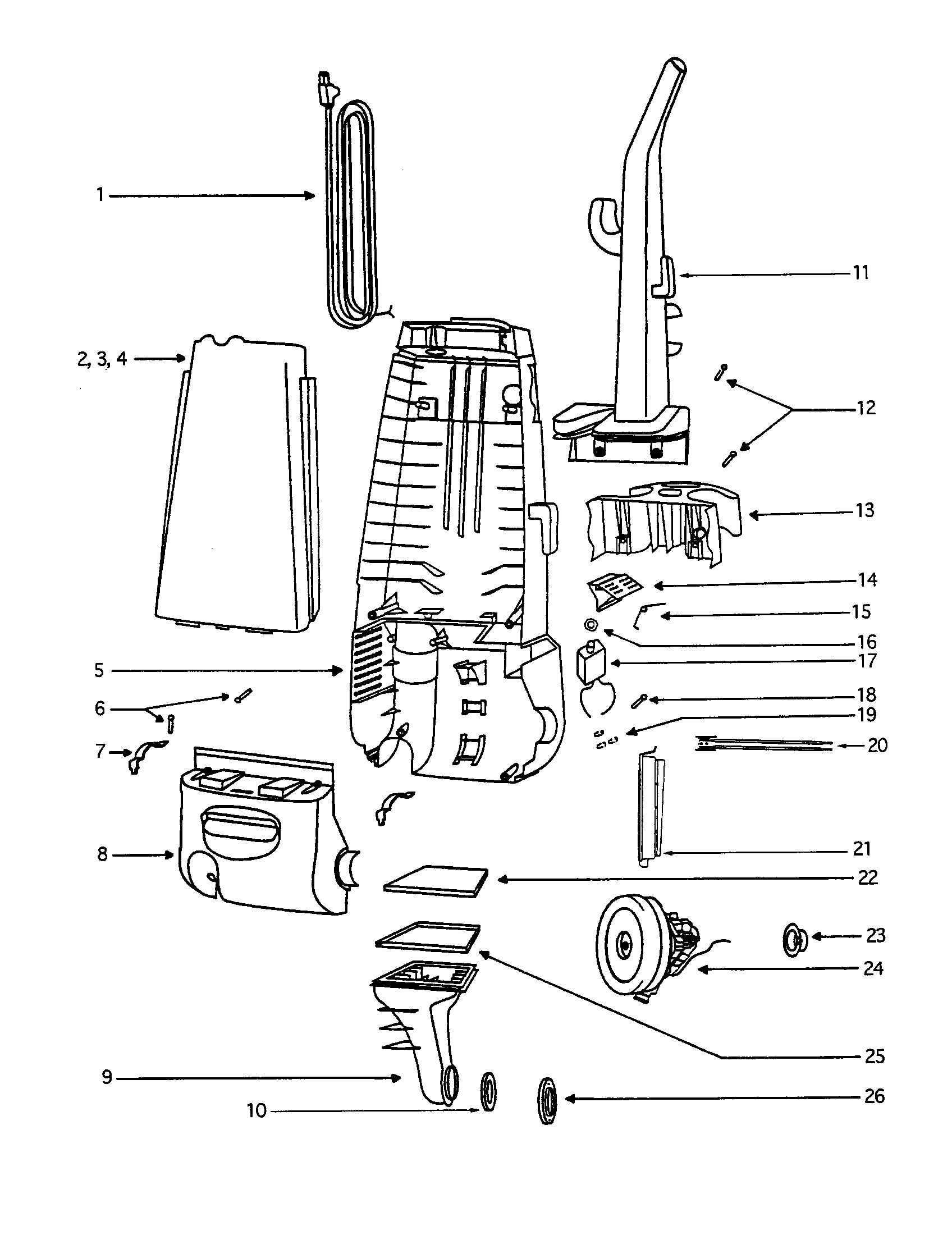 Eureka 4460DT motor cover assembly diagram