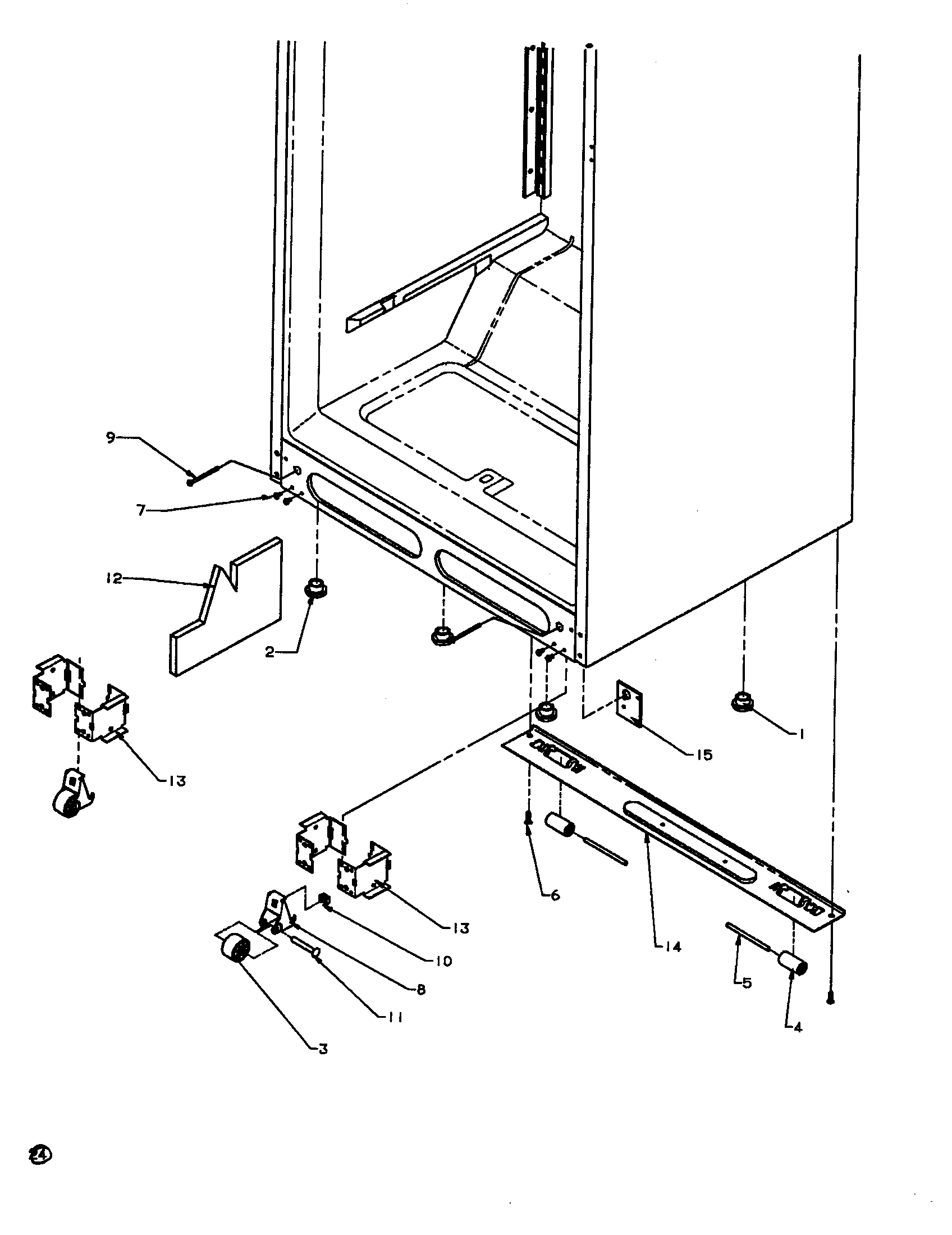 Amana TSI18A3-P1182106W cabinet bottom diagram