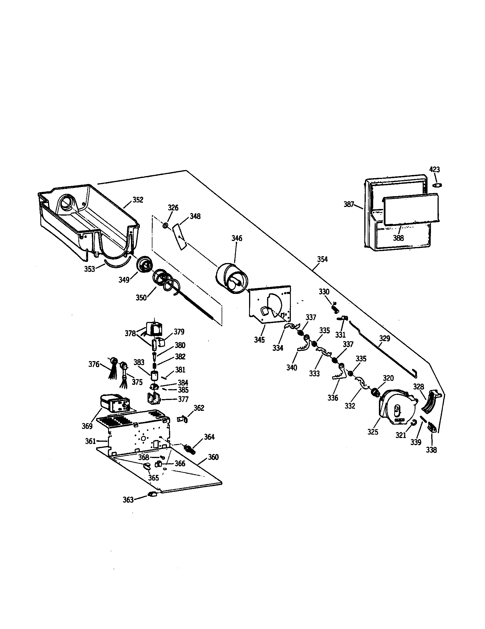 Kenmore 36357552790 ice bucket diagram