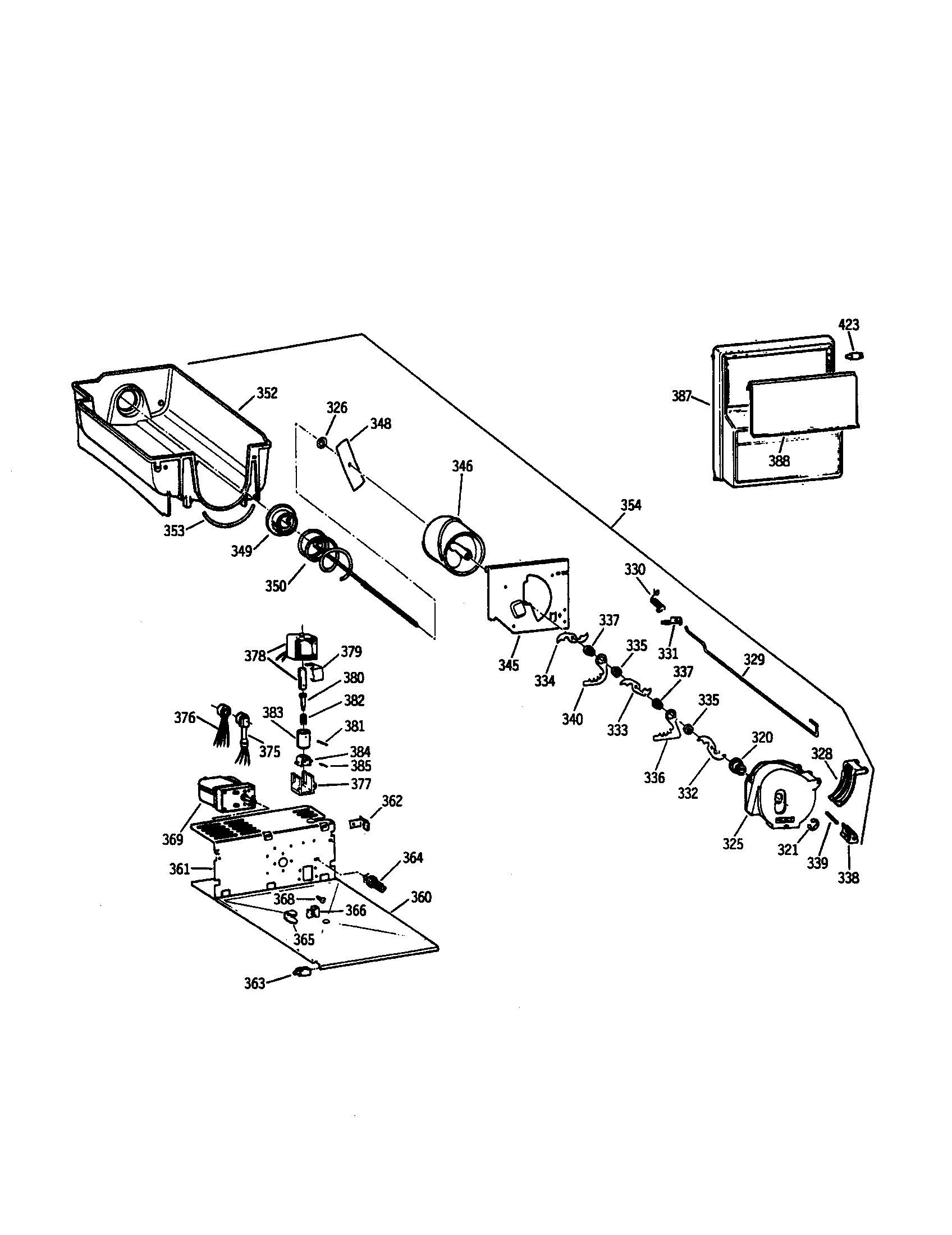 Kenmore 36357552791 ice bucket diagram